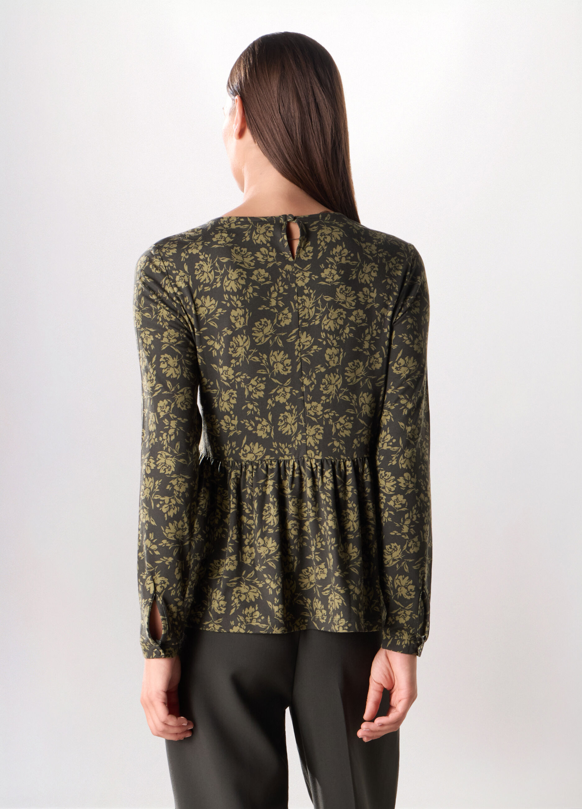 T-shirt in jersey stretch donna_1