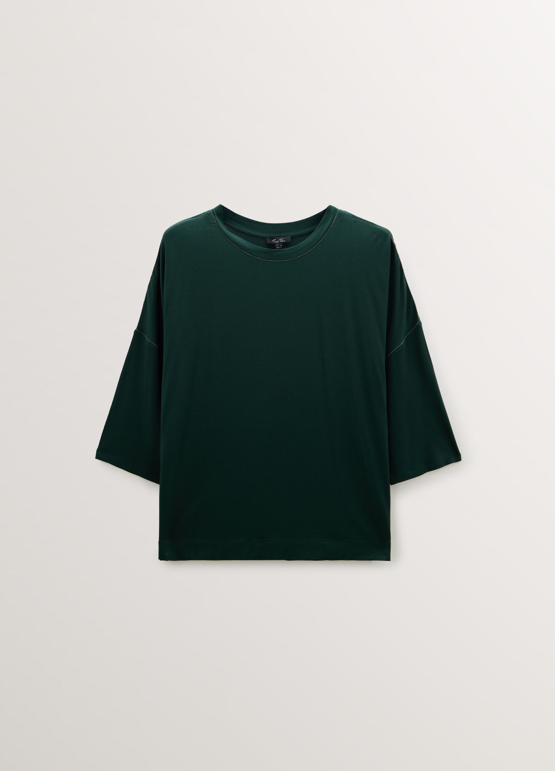 T-shirt girocollo Relaxed Fit in viscosa stretch donna curvy_0