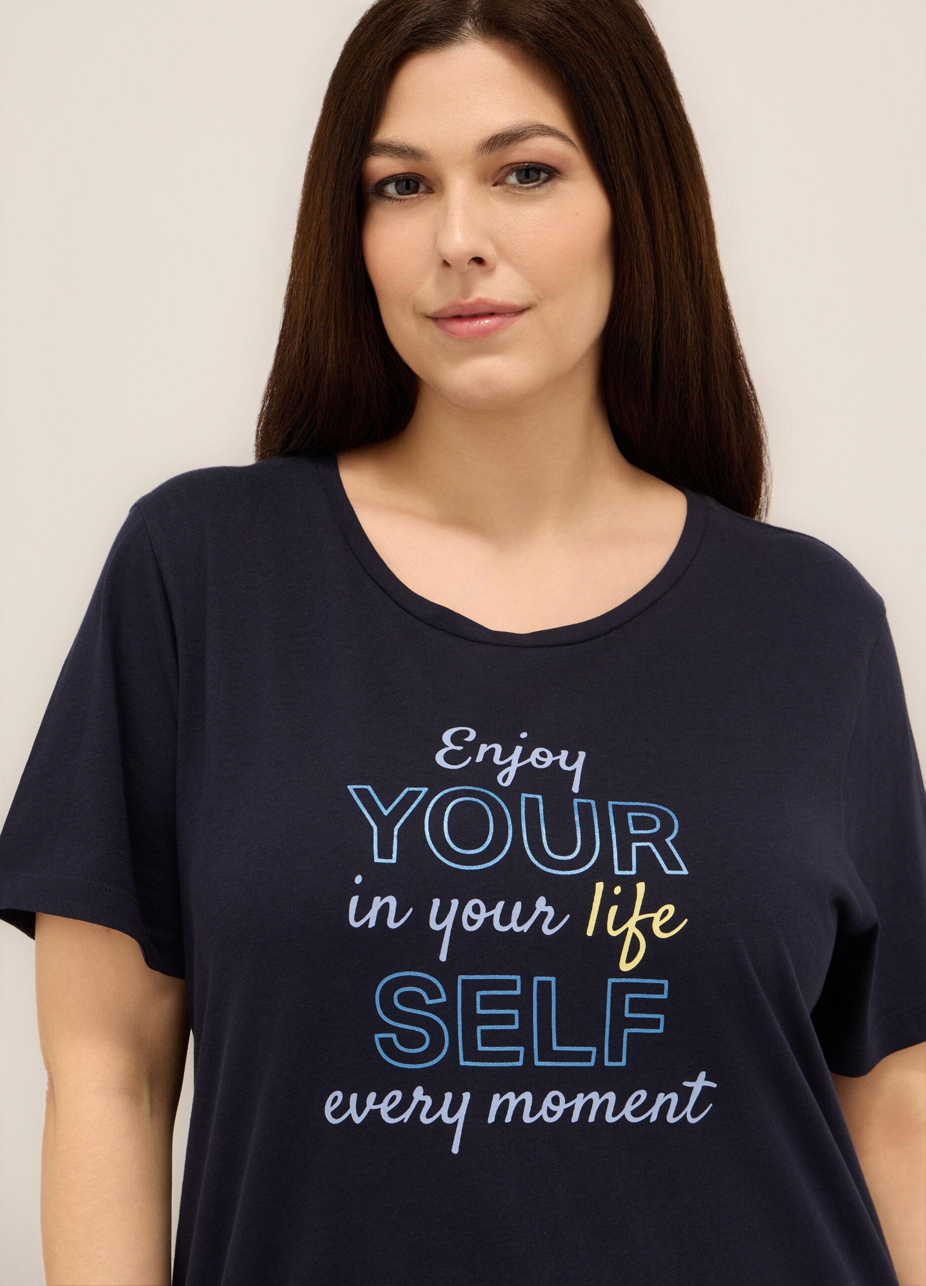 T-shirt in jersey di puro cotone donna curvy_2