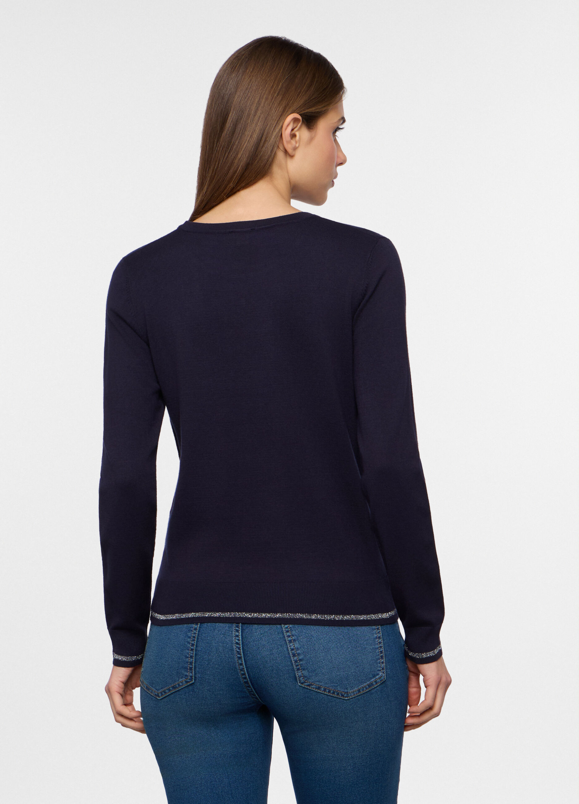 Pullover girocollo rasato donna_1