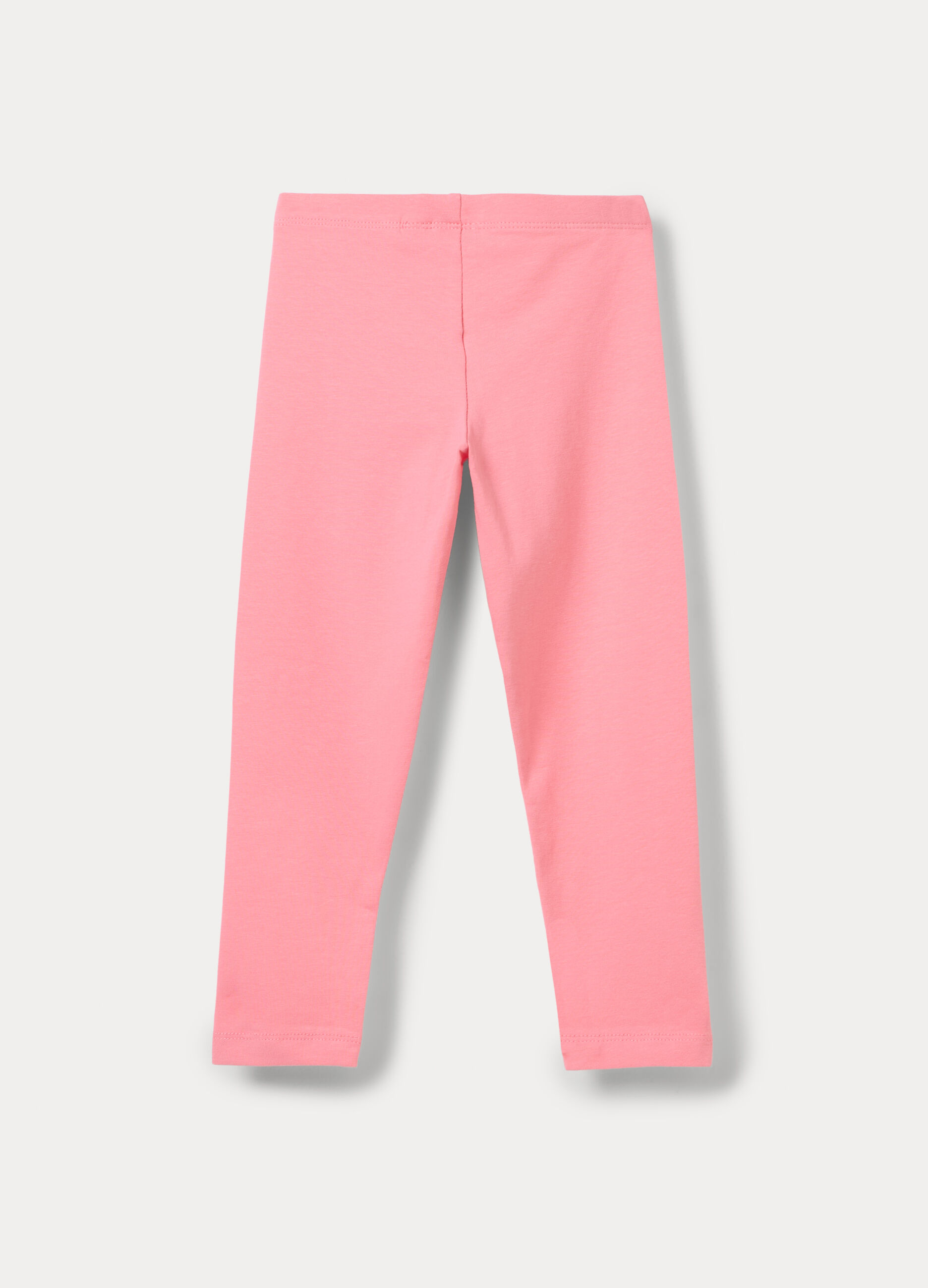 Leggings slim fit in jersey di cotone stretch bambina_1
