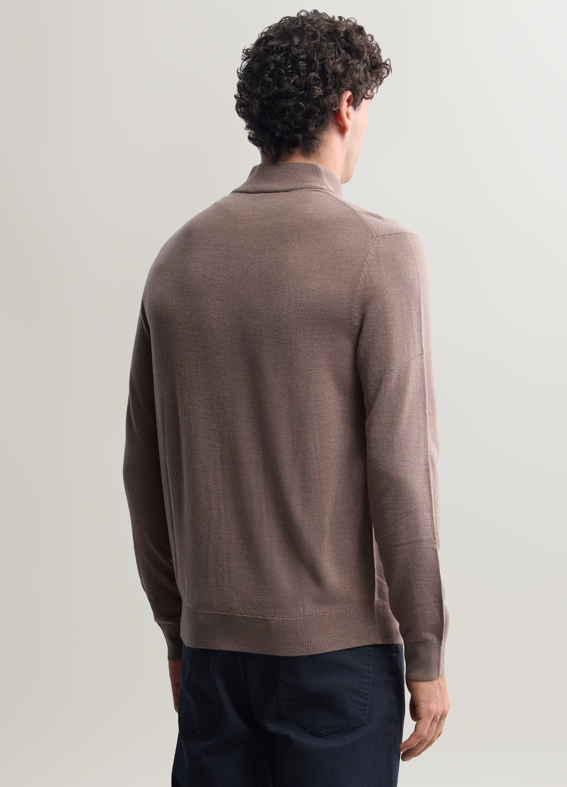 Maglione girocollo in misto cotone uomo_1