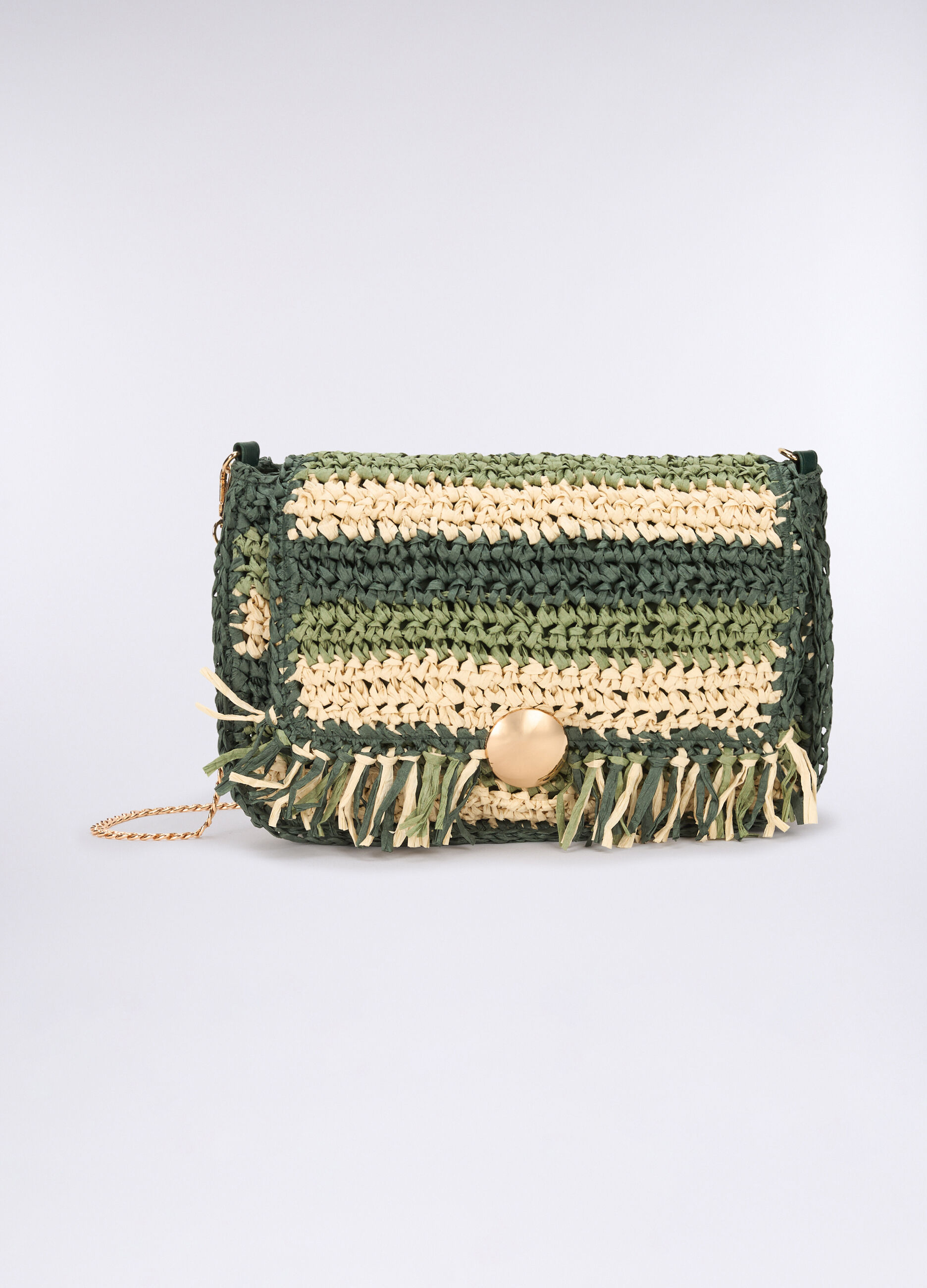 Pochette crochet in paglia donna_0