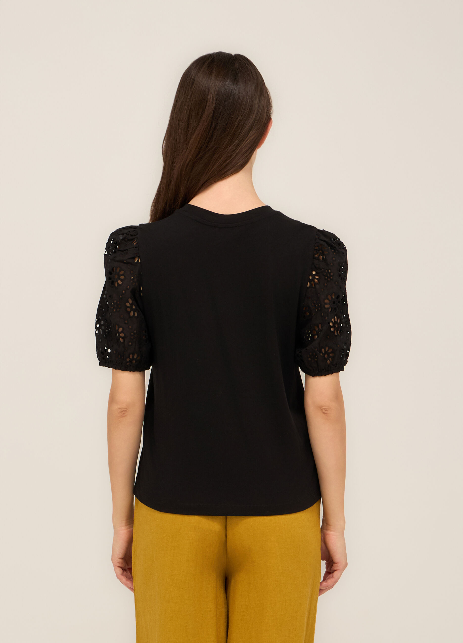 T-shirt in jersey di puro cotone donna_1