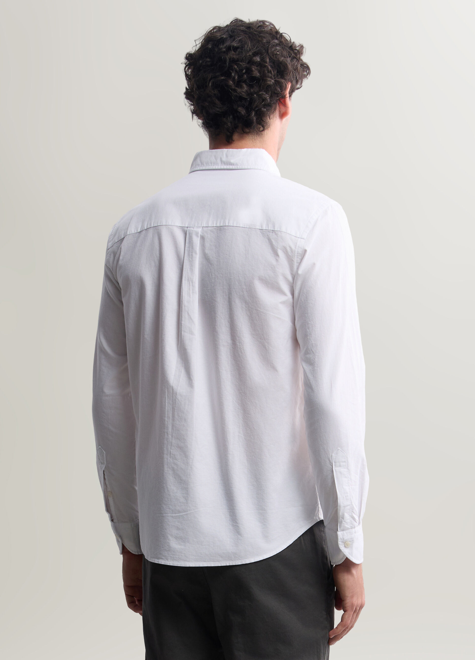 Camicia regular fit colletto button down in cotone uomo_1