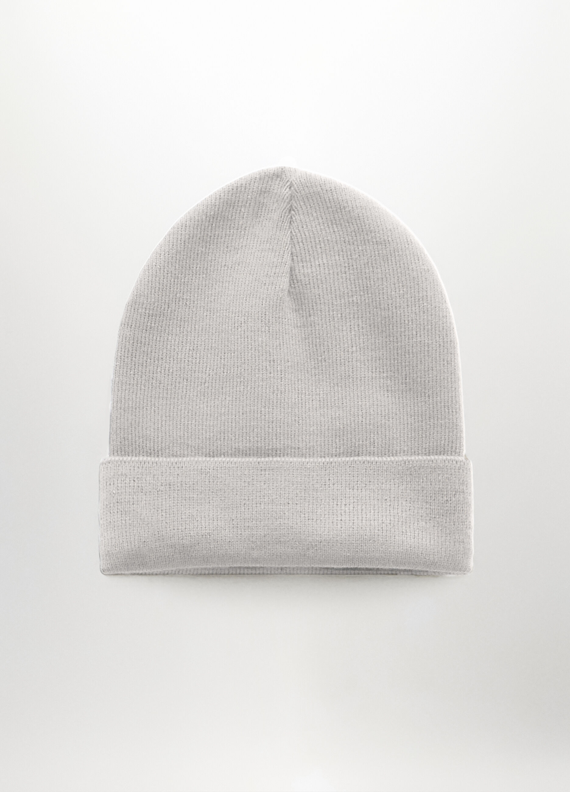 Berretto in maglia con risvolto uomo_0