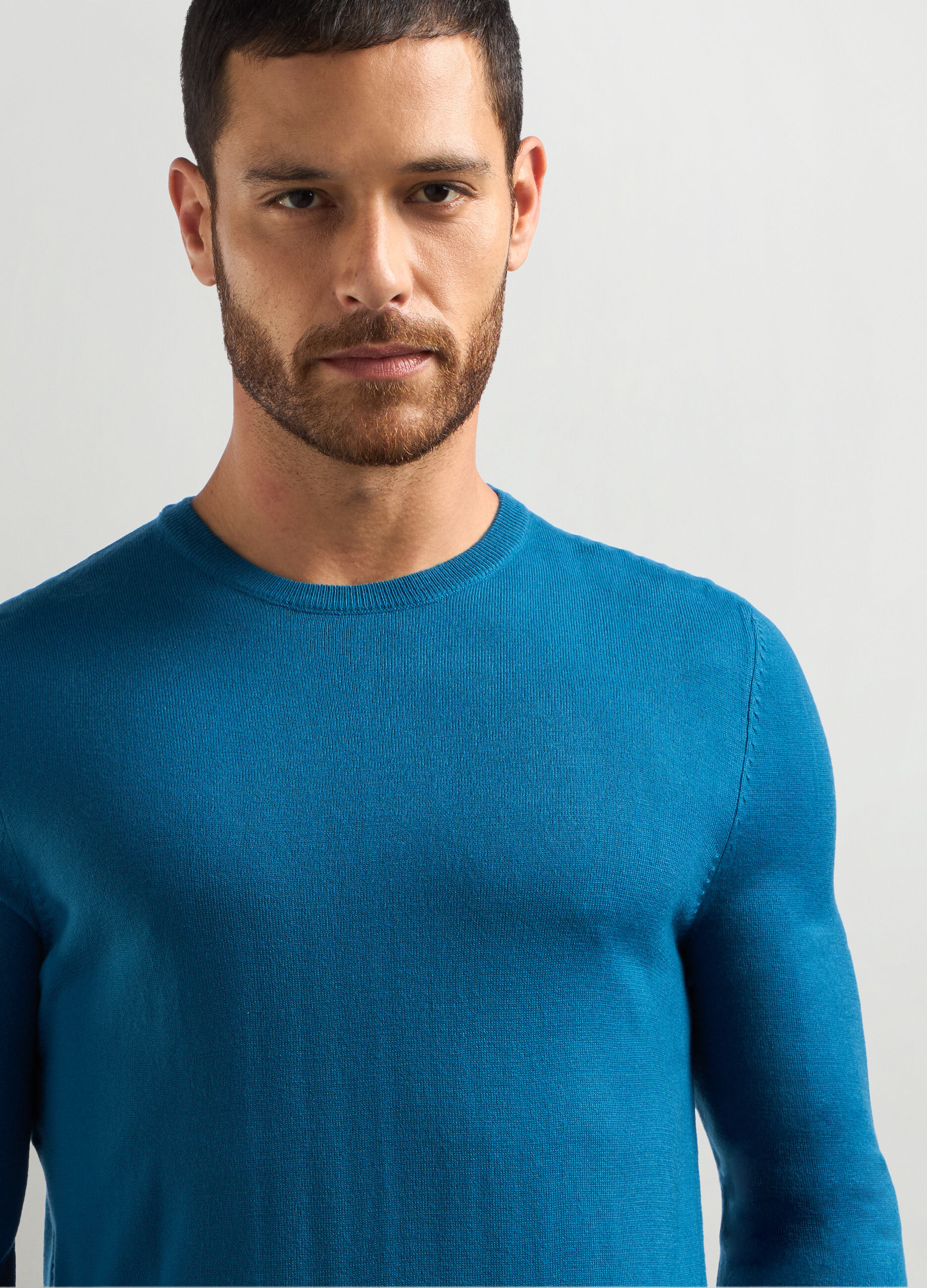 Maglione girocollo maglia rasata uomo_2