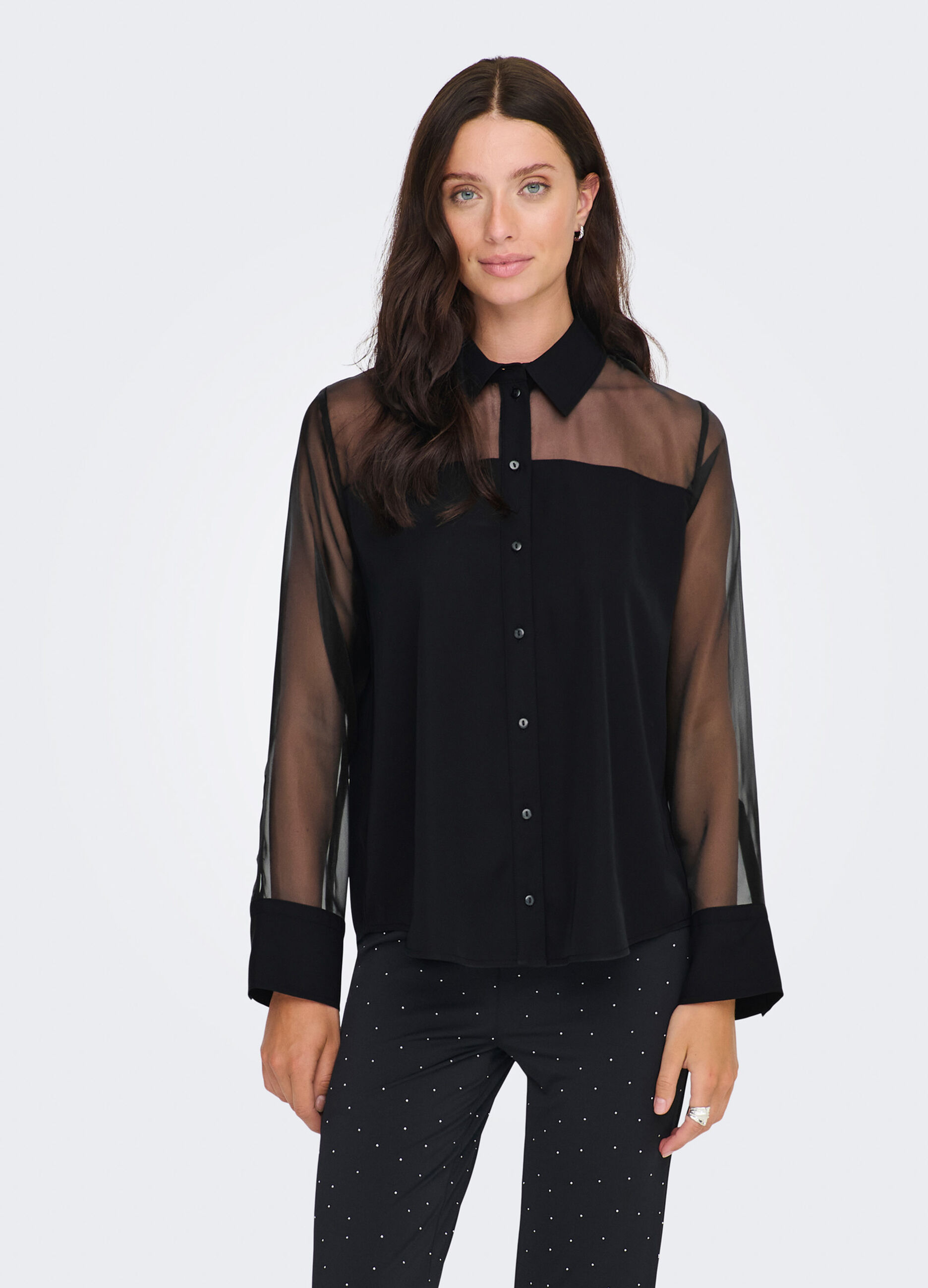 Camicia con inserti donna _0