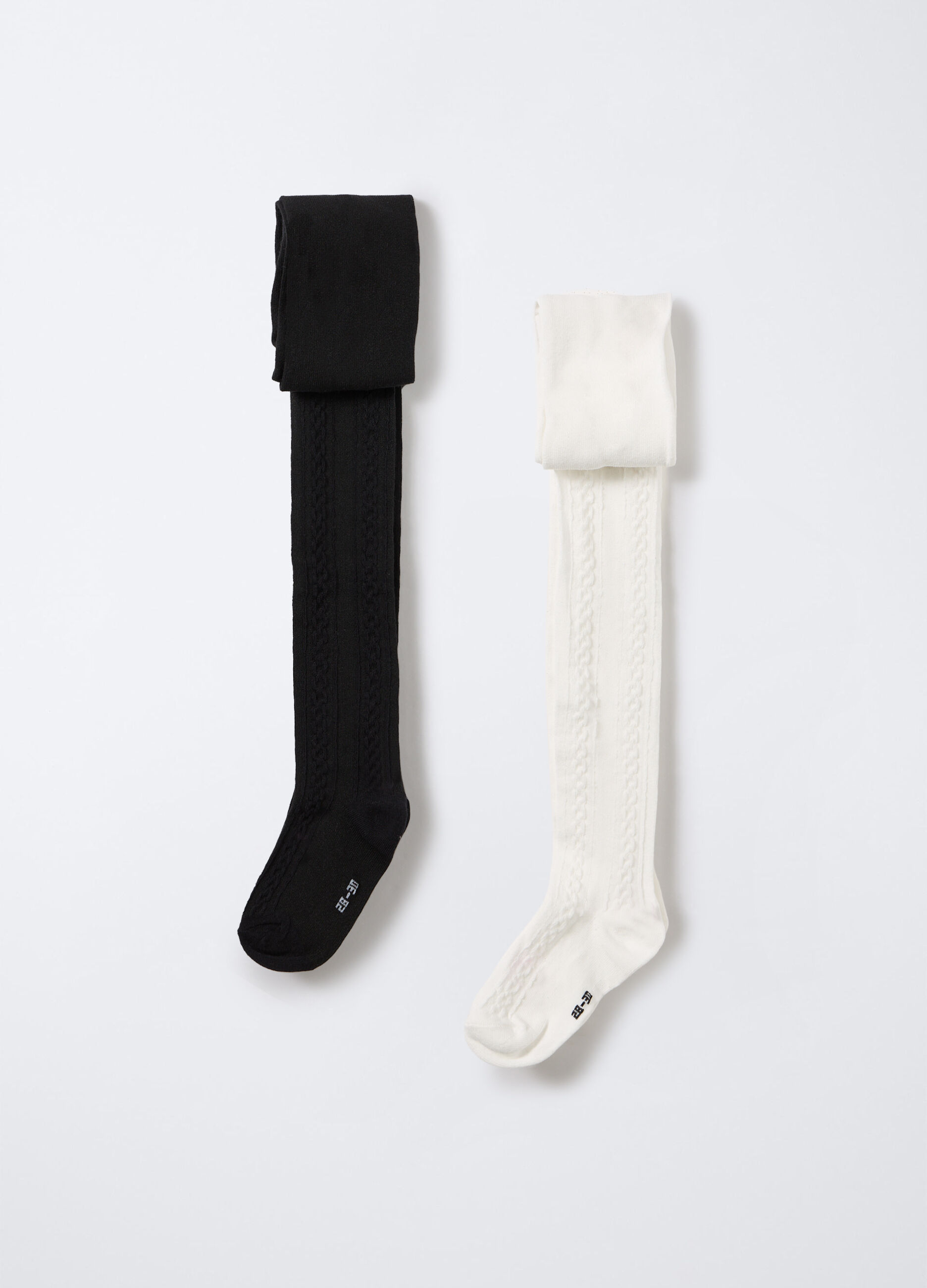 Pack 2 collant misto cotone stretch bambina_0