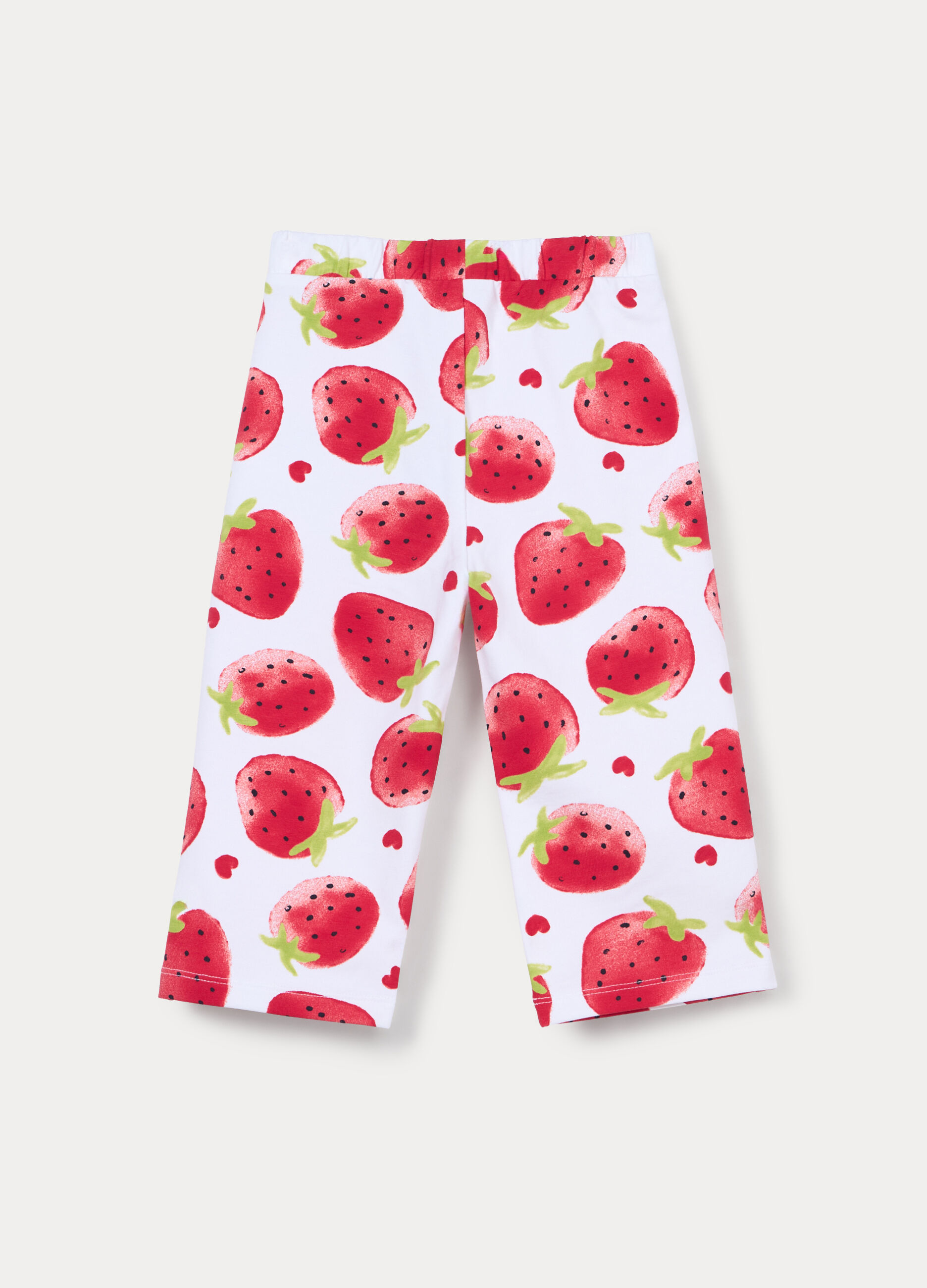 Pantaloni wide leg in french terry di cotone stretch bimba_1