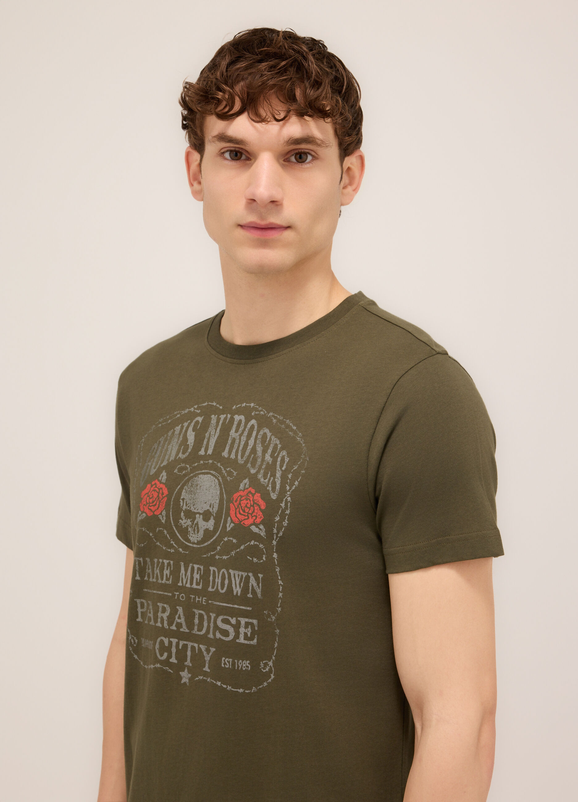T-shirt girocollo stampa Guns n' Roses uomo_2