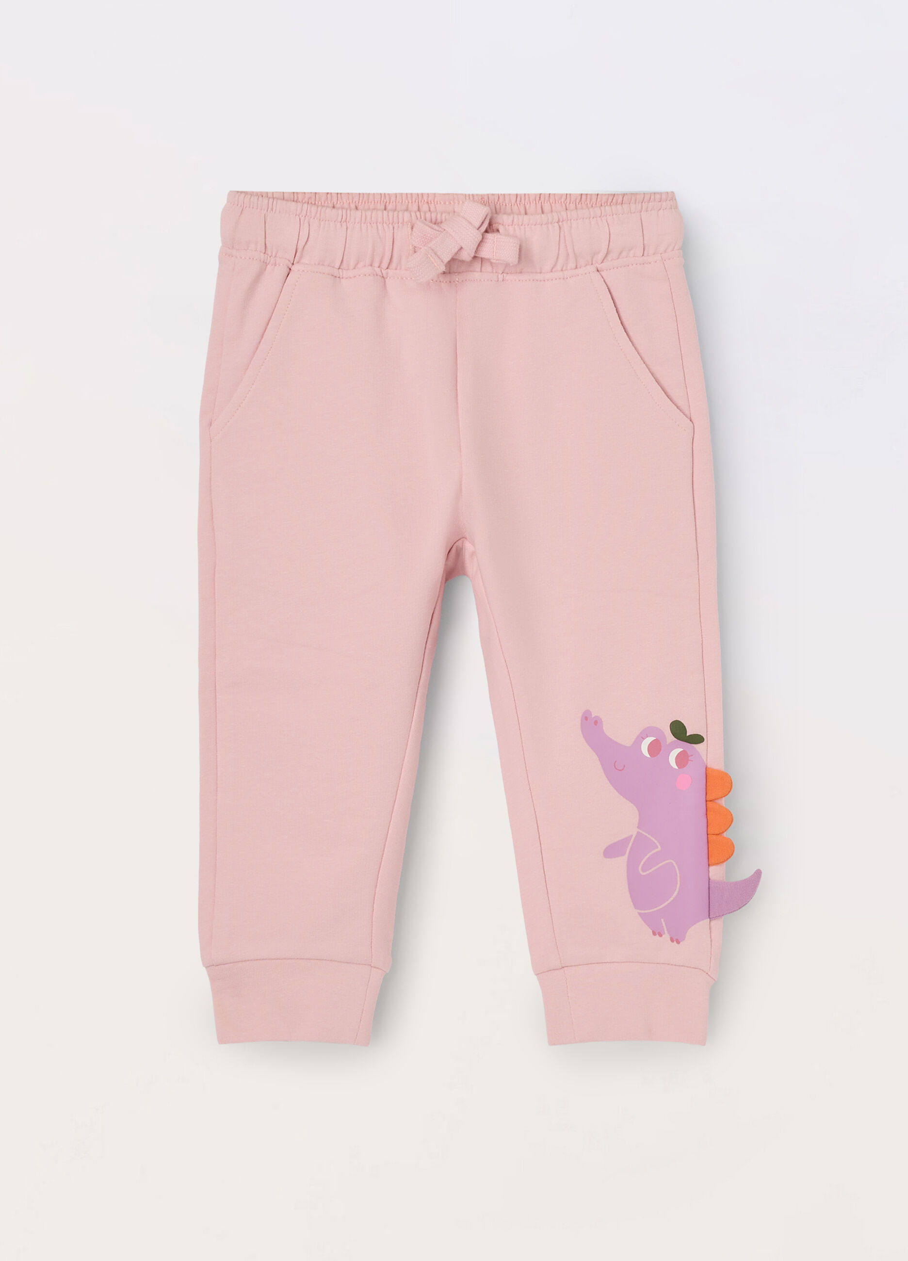Joggers in french terry di cotone stretch neonata_0