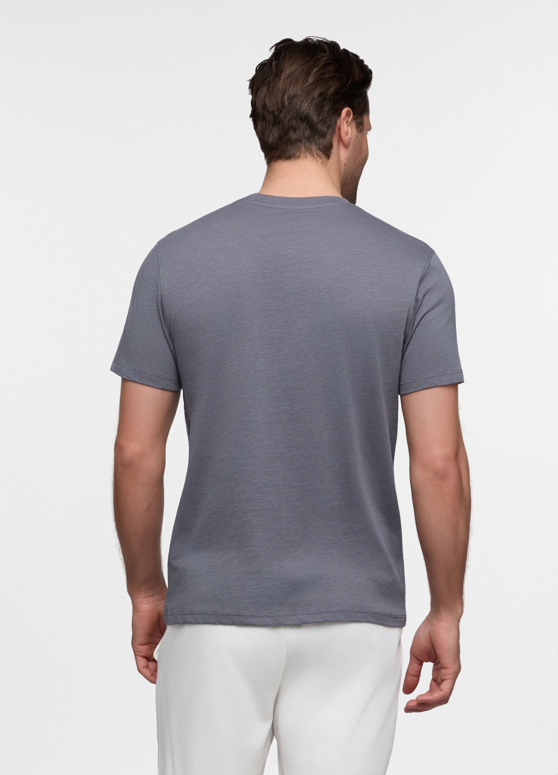 T-shirt in cotone fiammato uomo_1