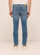 Jeans 5 tasche slim fit in denim di cotone stretch uomo_1