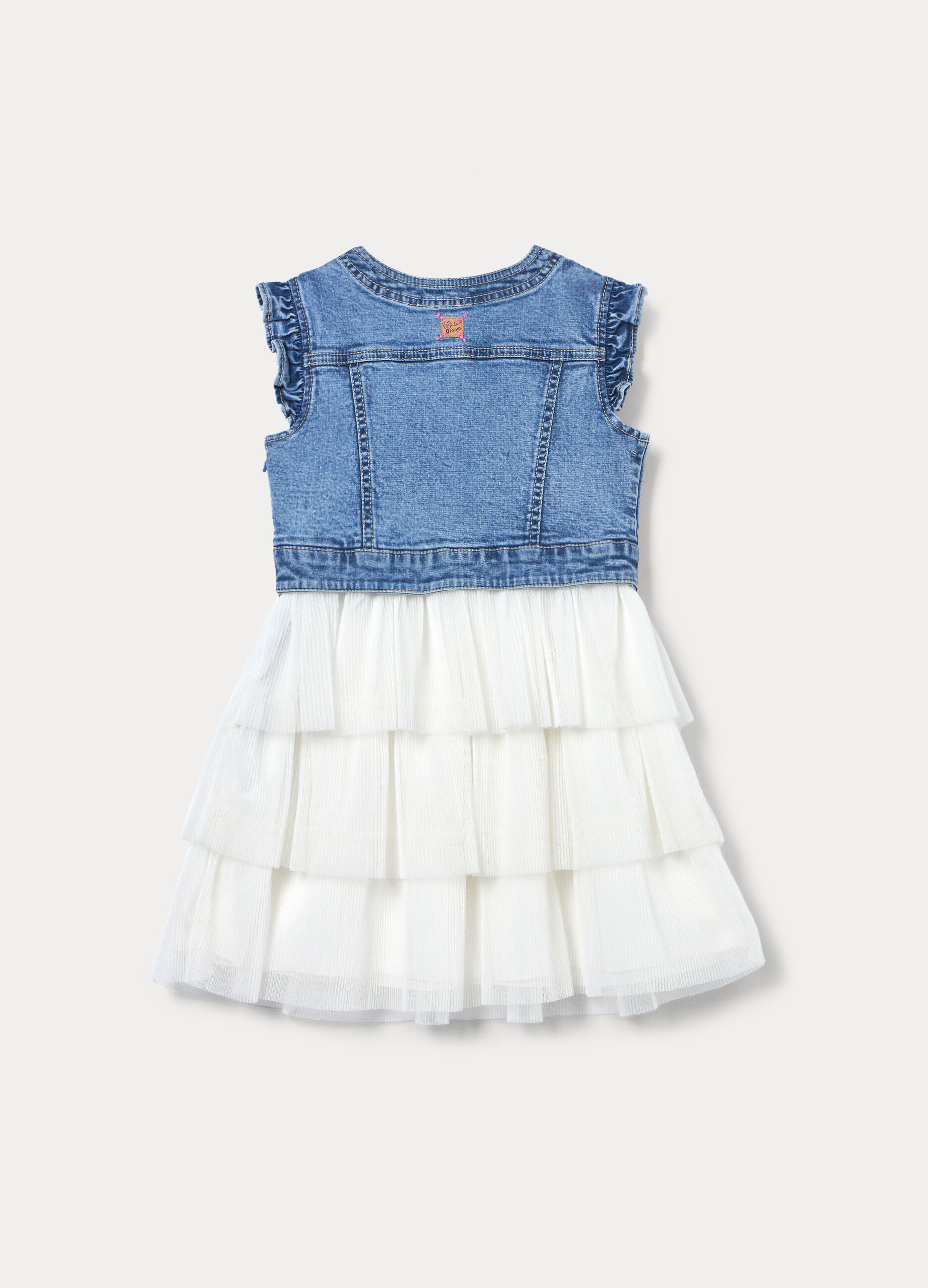 Vestito in denim stretch bambina_1