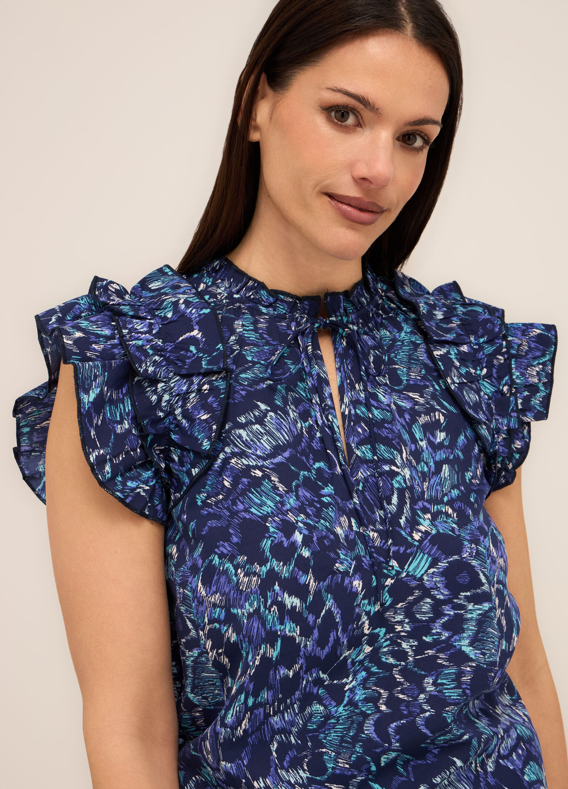 Blusa in american crepe donna_2
