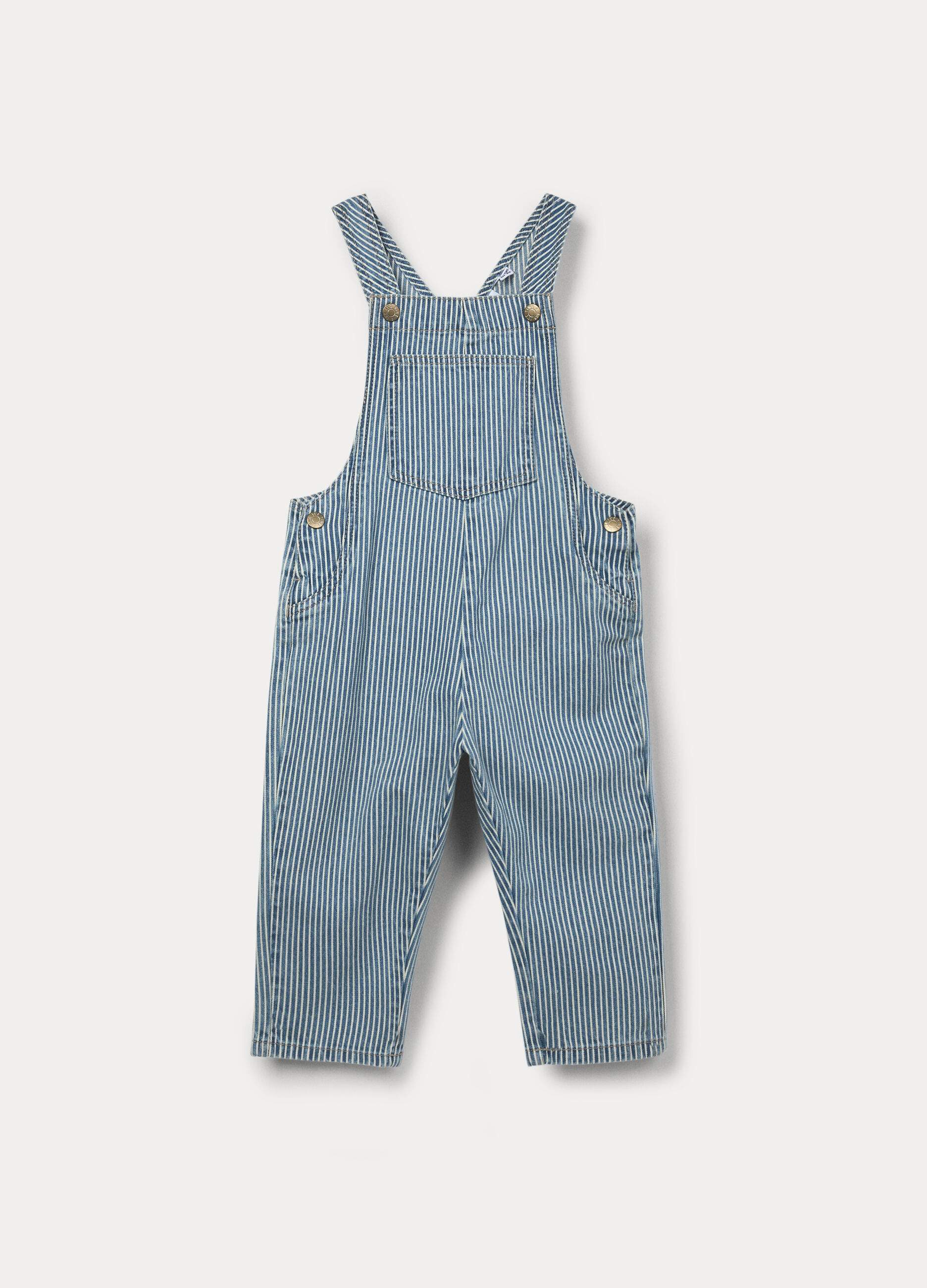 Salopette in denim di puro cotone bimbo_0