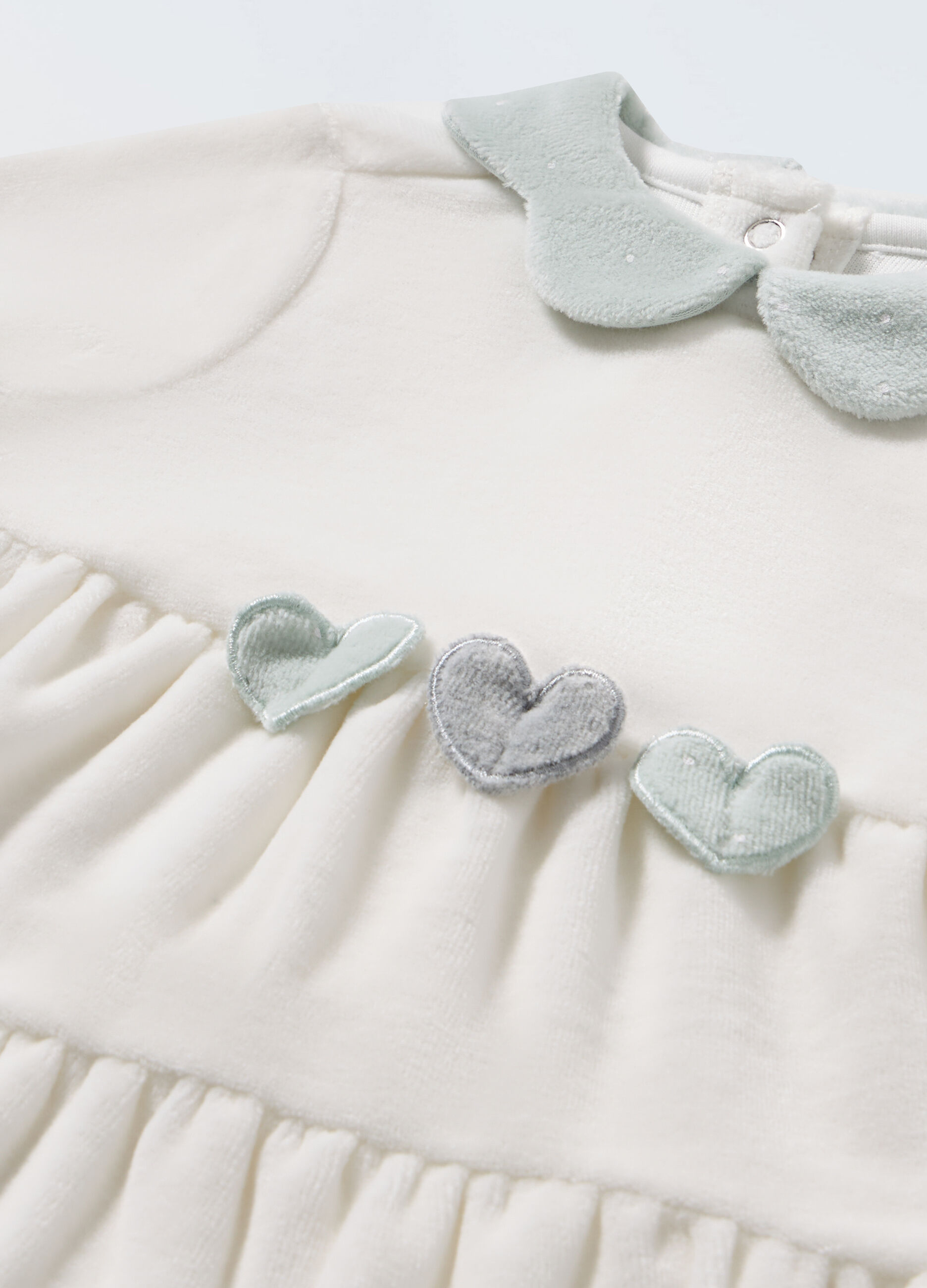 Vestitino velour a balze neonata_1