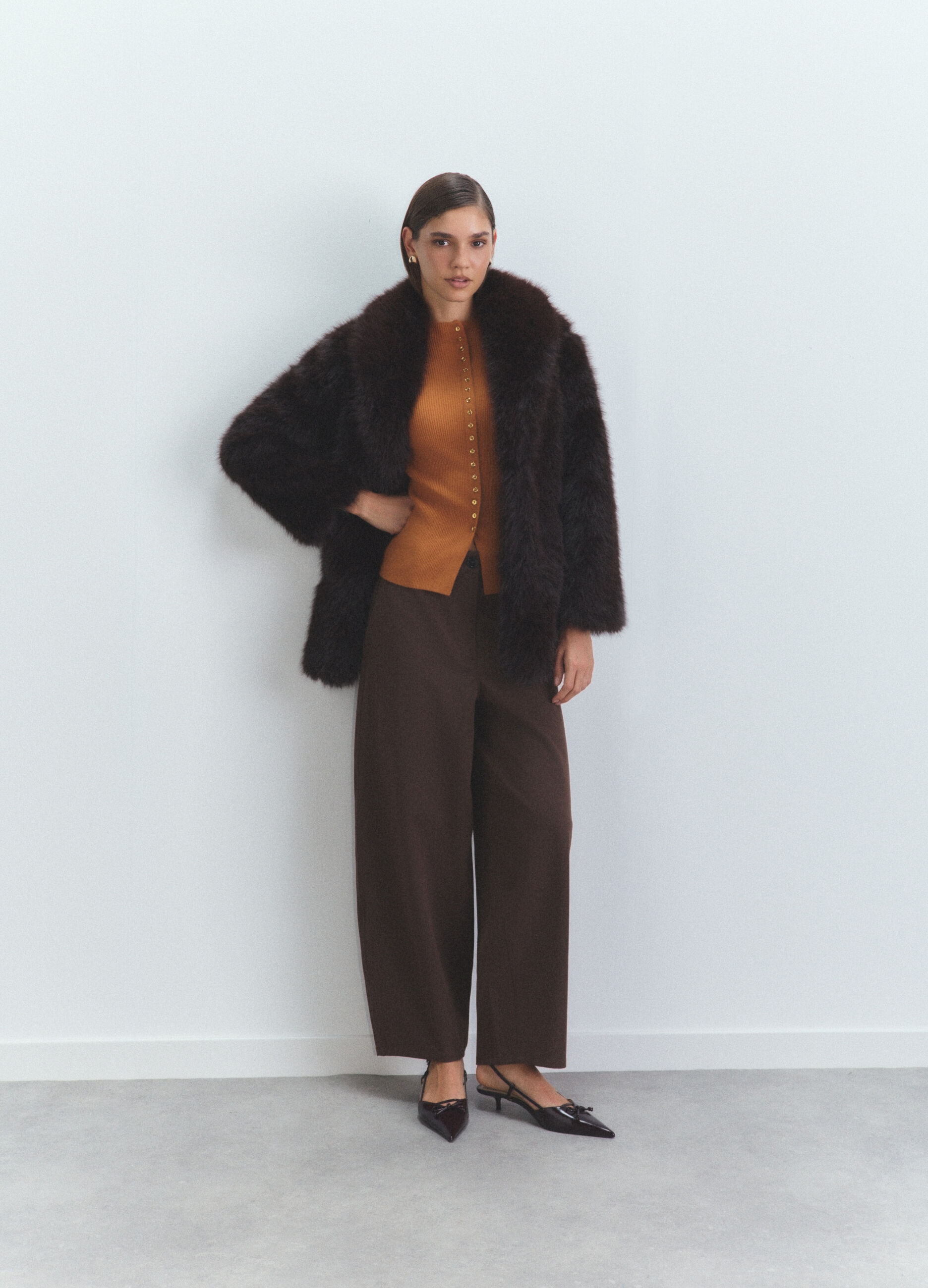 Cardigan girocollo Fitted in costina donna_0