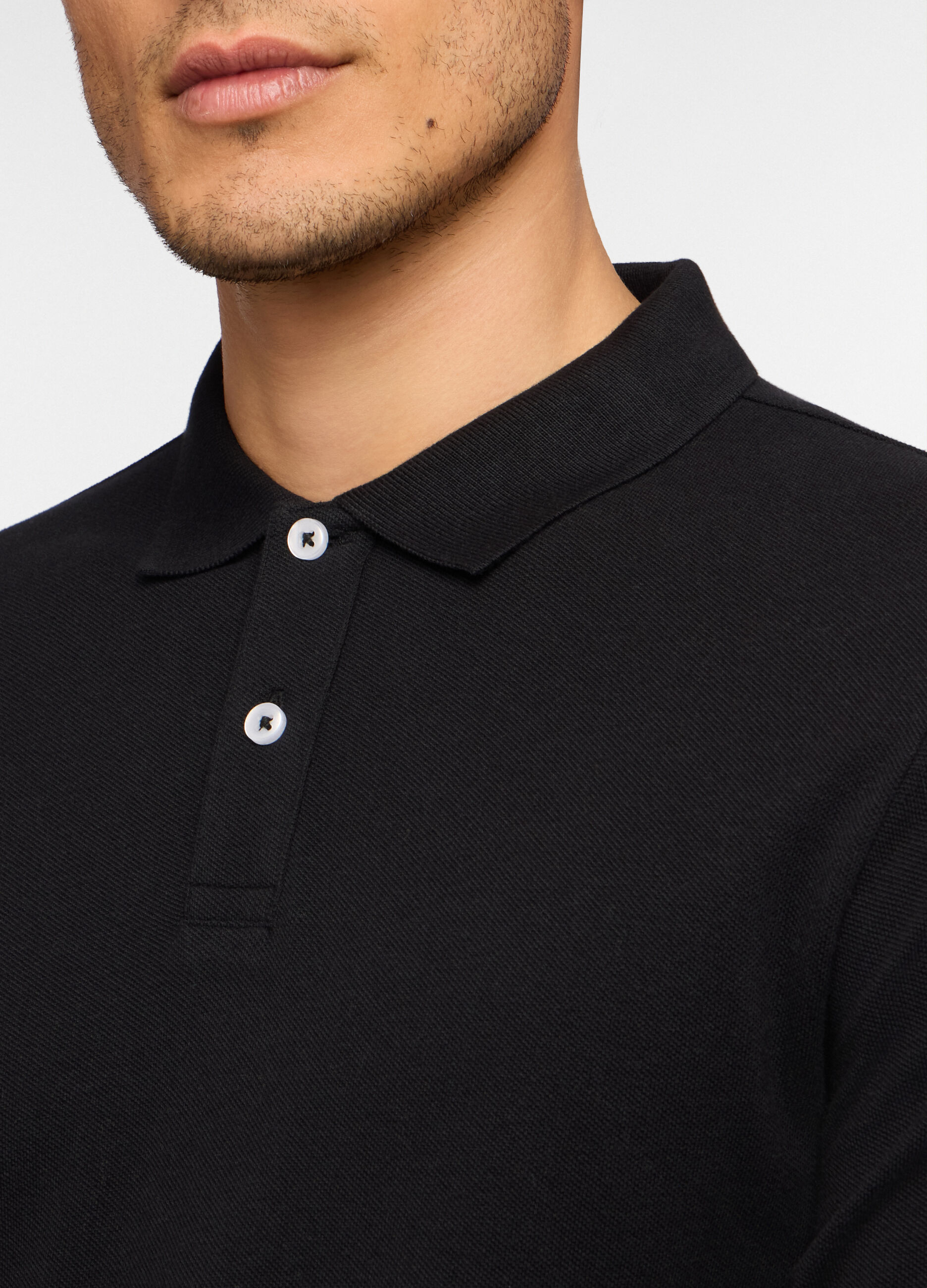 Polo a maniche corte in piquet di cotone uomo_2
