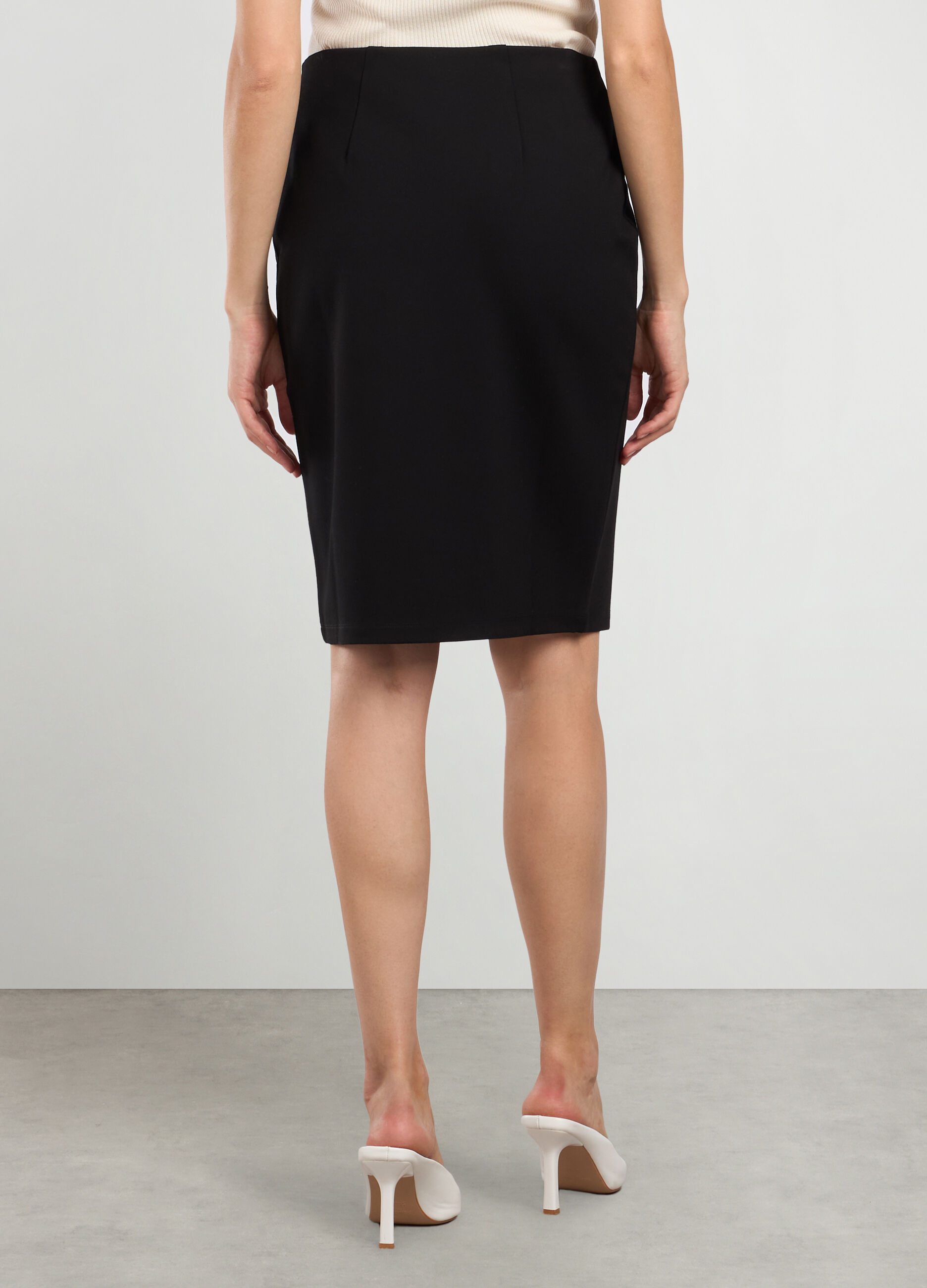 Gonna a tubino in punto Milano stretch donna_1