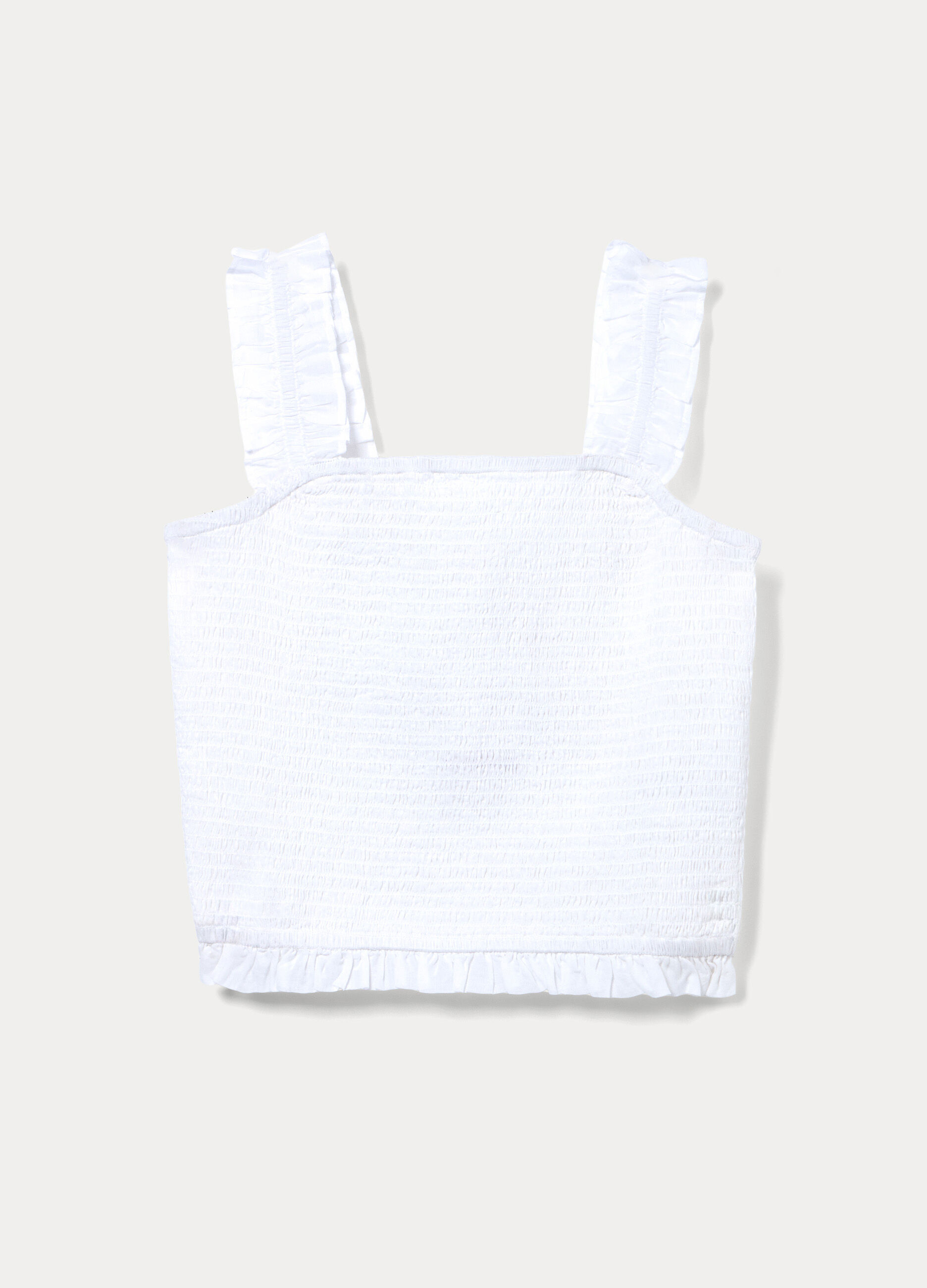 Top fitted in misto cotone voile donna_0