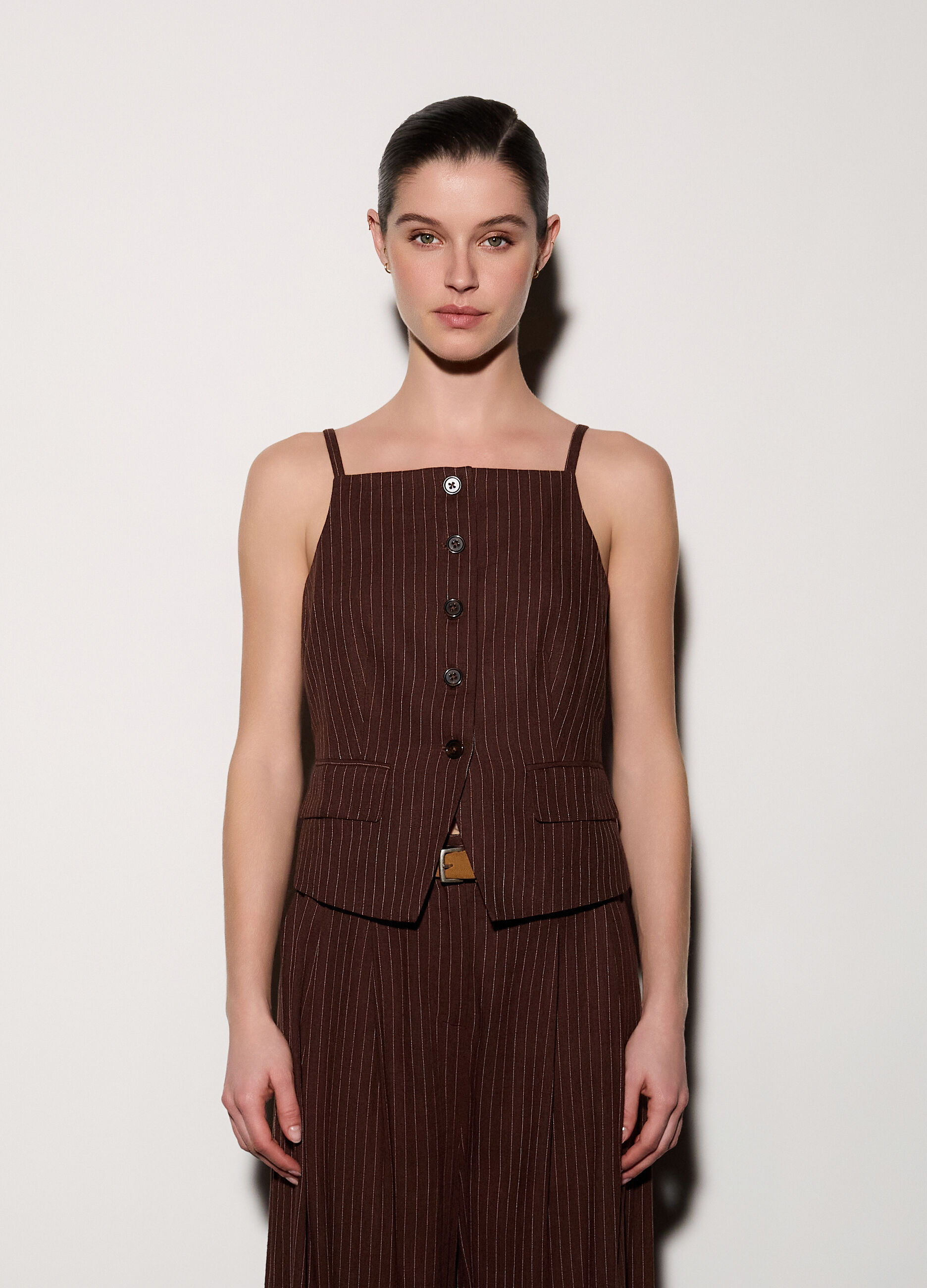Gilet con scollo dritto donna_1
