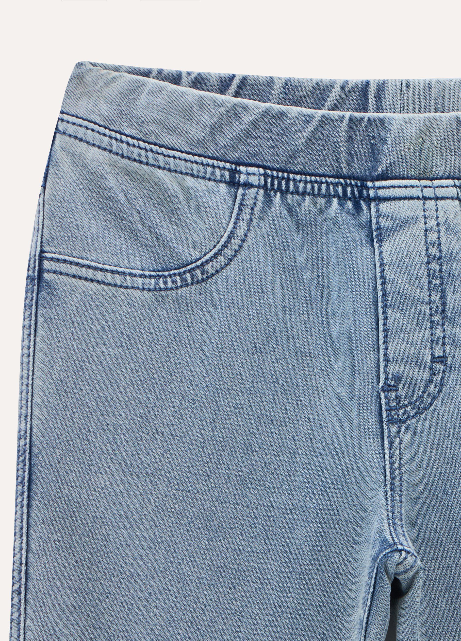 Pantaloni flare fit in denim di misto cotone ragazza