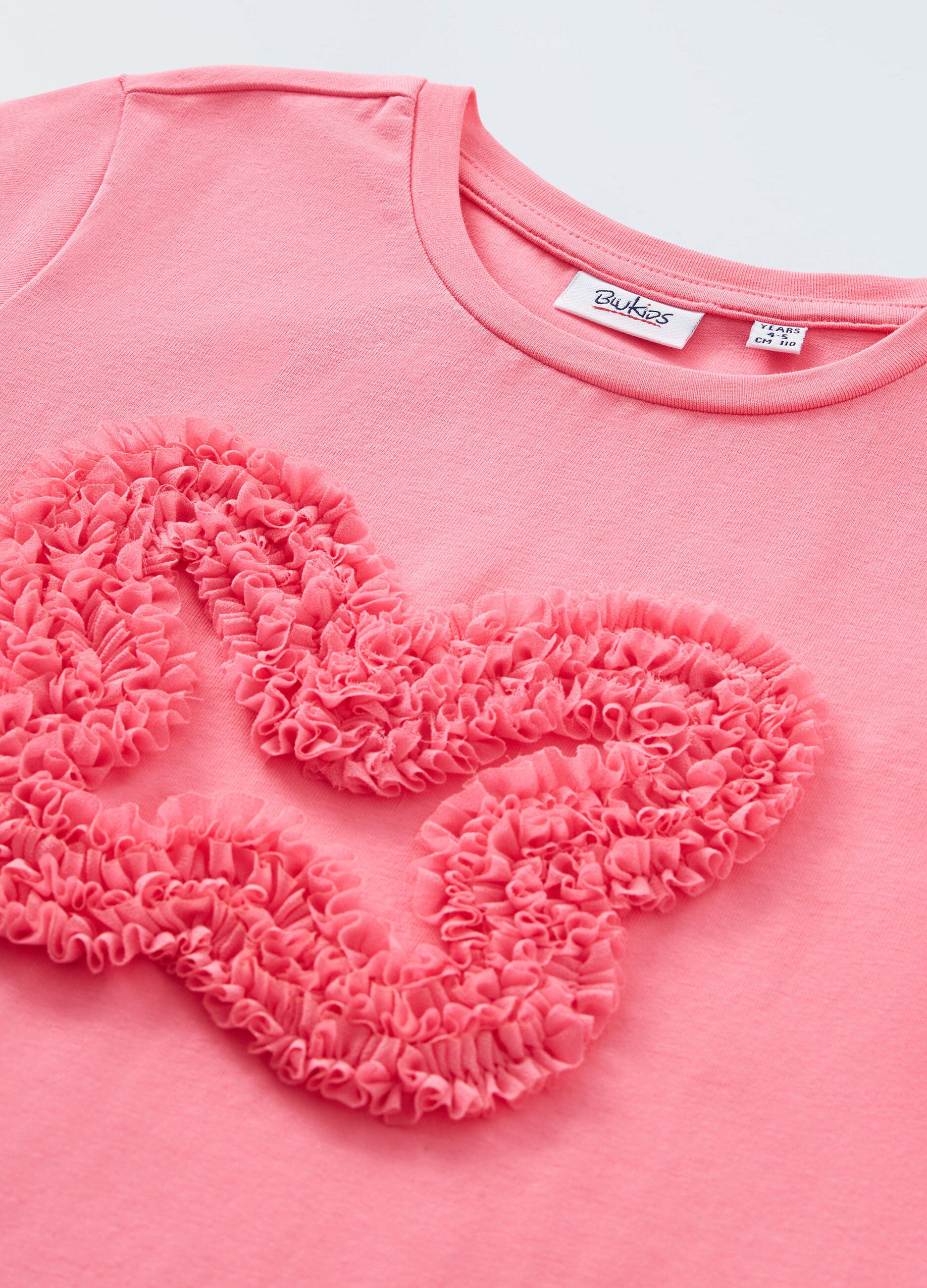 T-shirt in puro cotone con applicazioni bambina