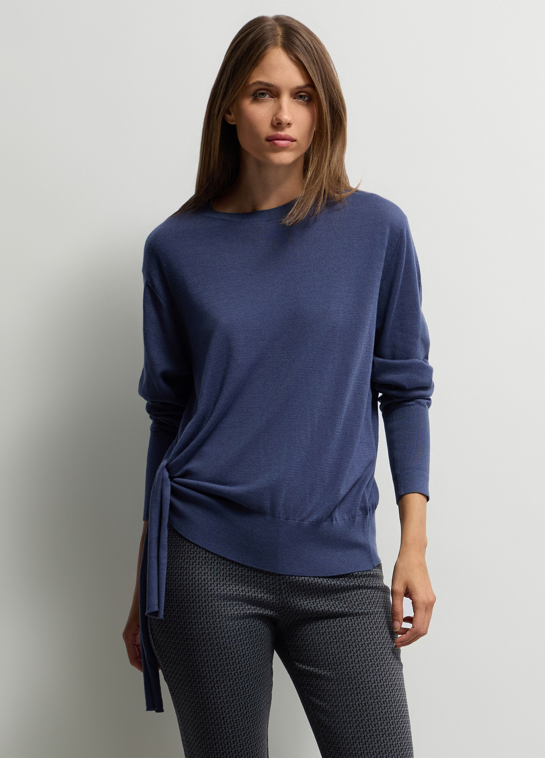 Pullover girocollo rasato donna_0