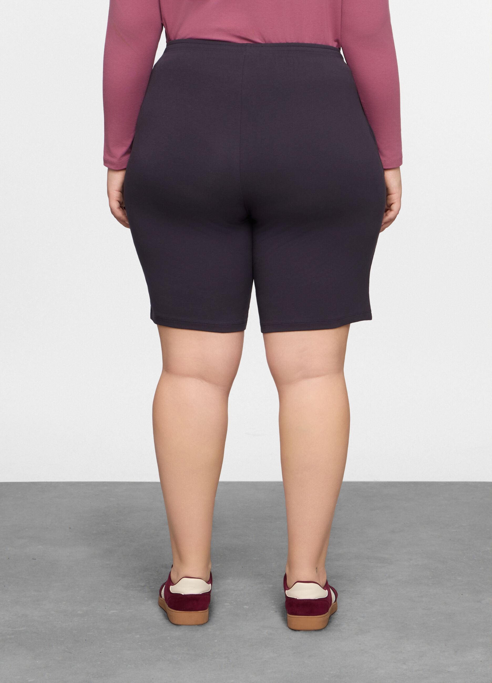Bermuda regular fit in french terry stretch donna curvy_1