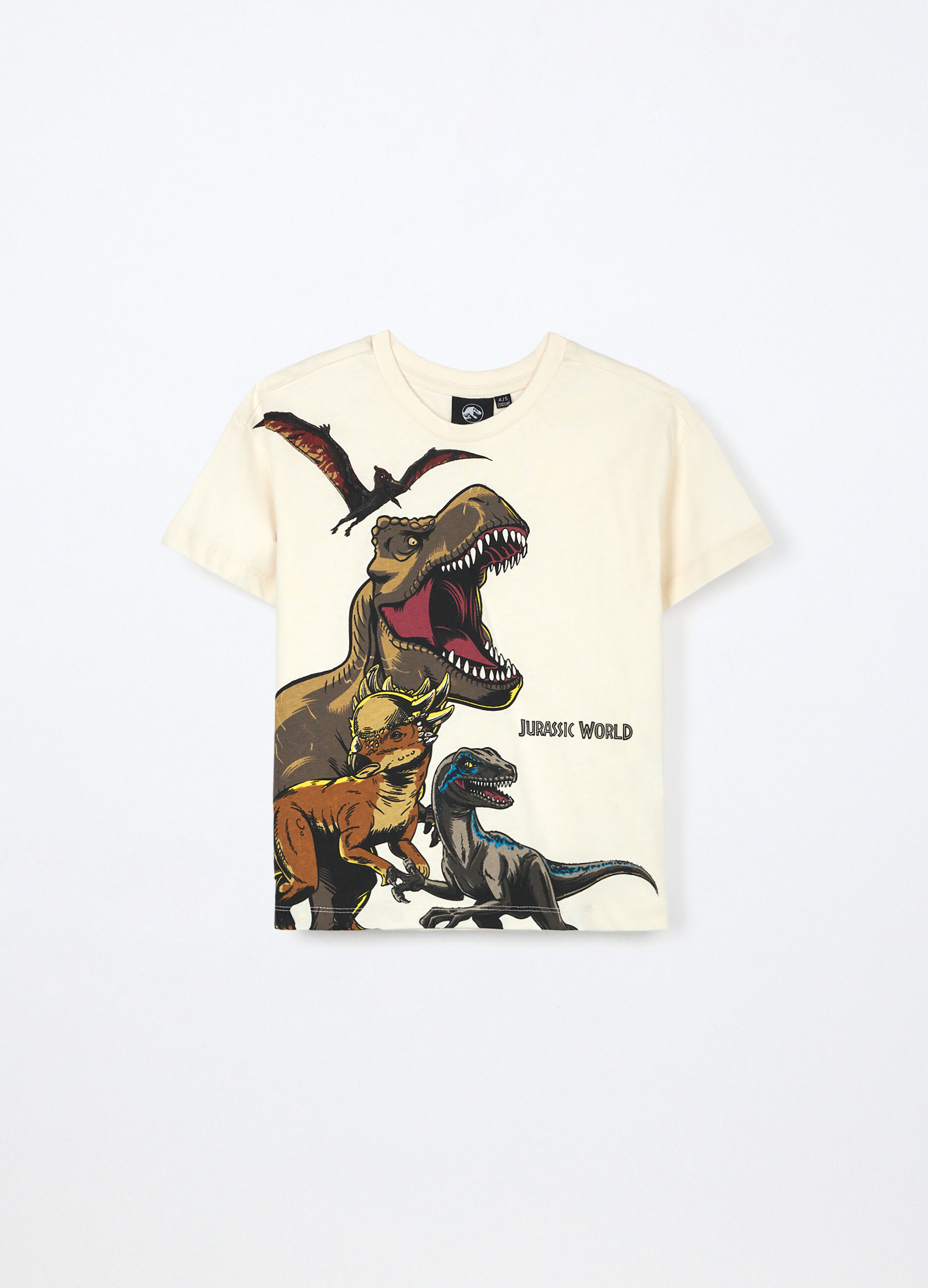 T-shirt Jurassic Park in jersey di puro cotone bambino_0