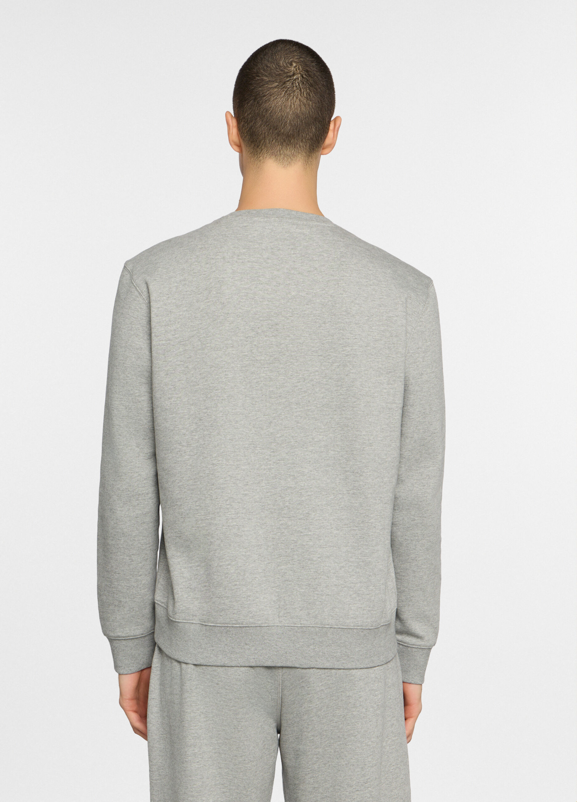 Felpa girocollo in misto cotone uomo_1