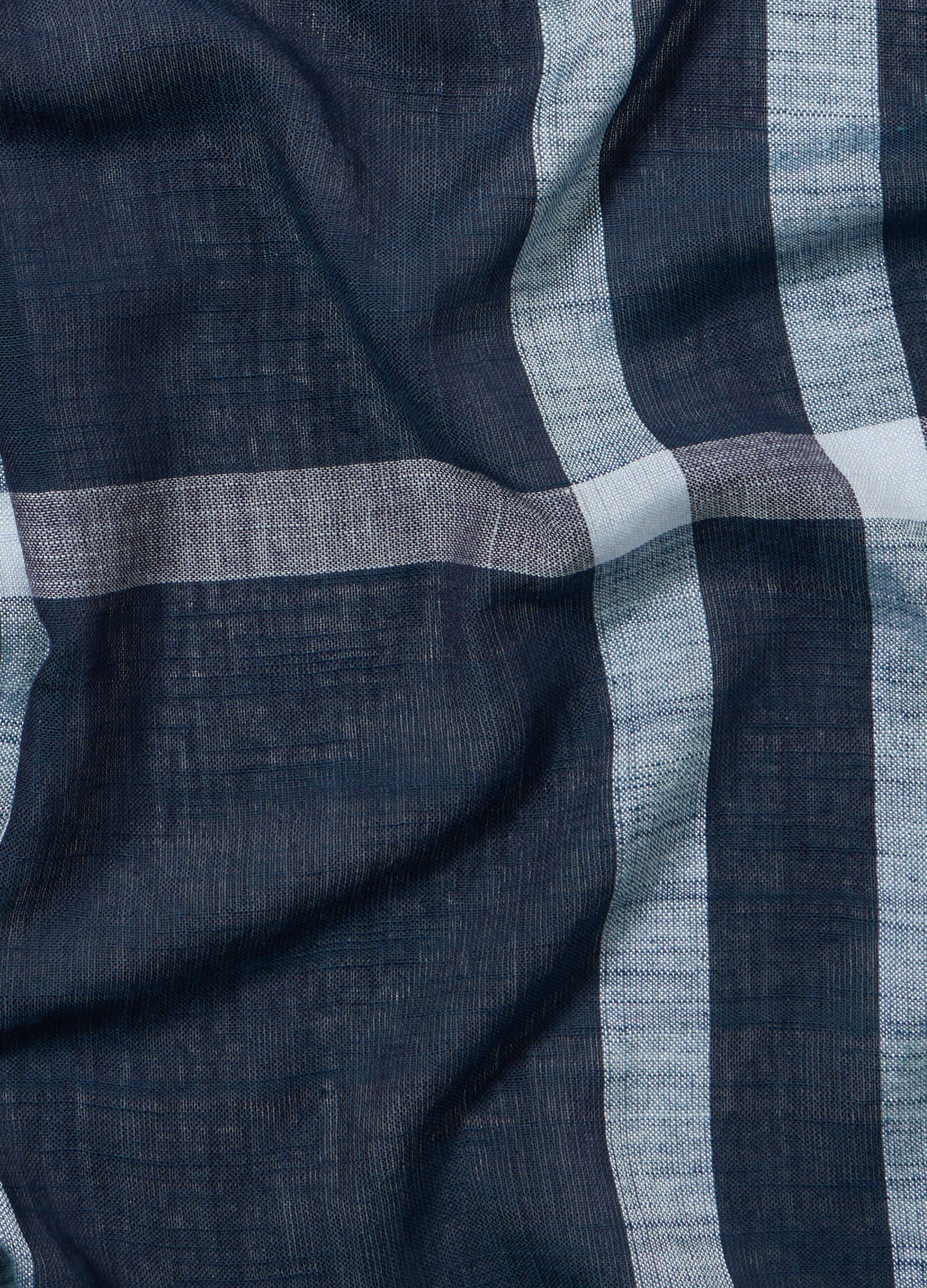 Sciarpa a quadri in viscosa e cotone uomo_1