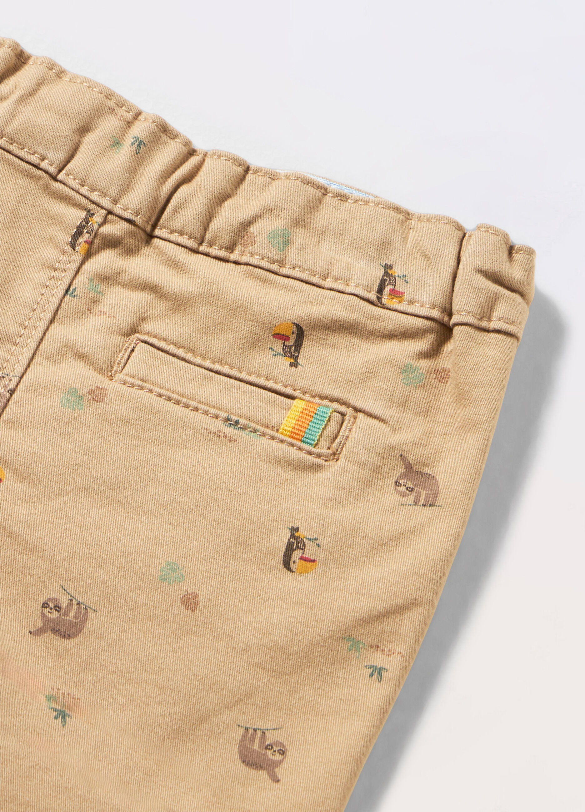 Shorts in twill di cotone stretch neonato_1