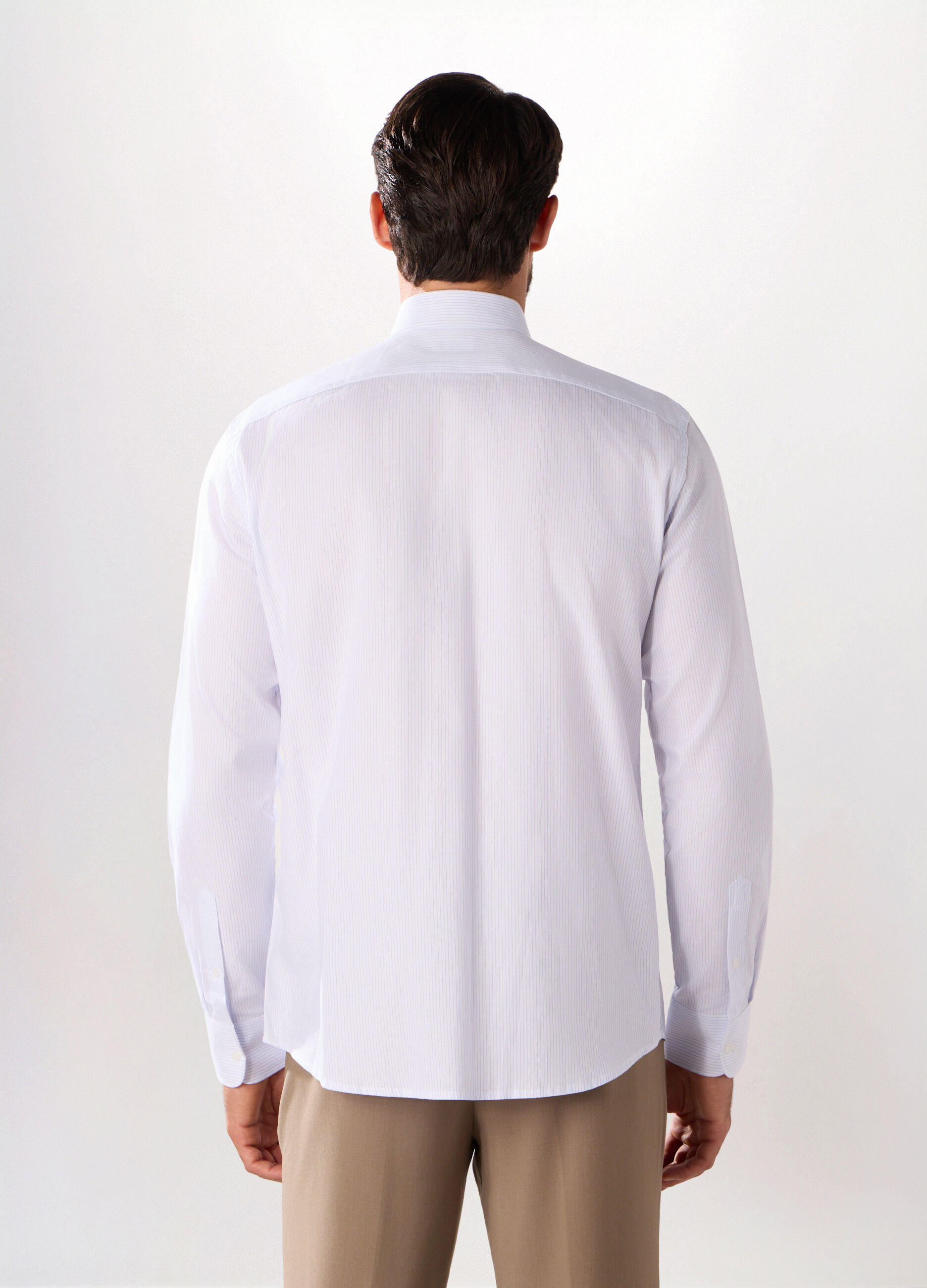 Camicia regular fit in puro cotone a righe uomo_1