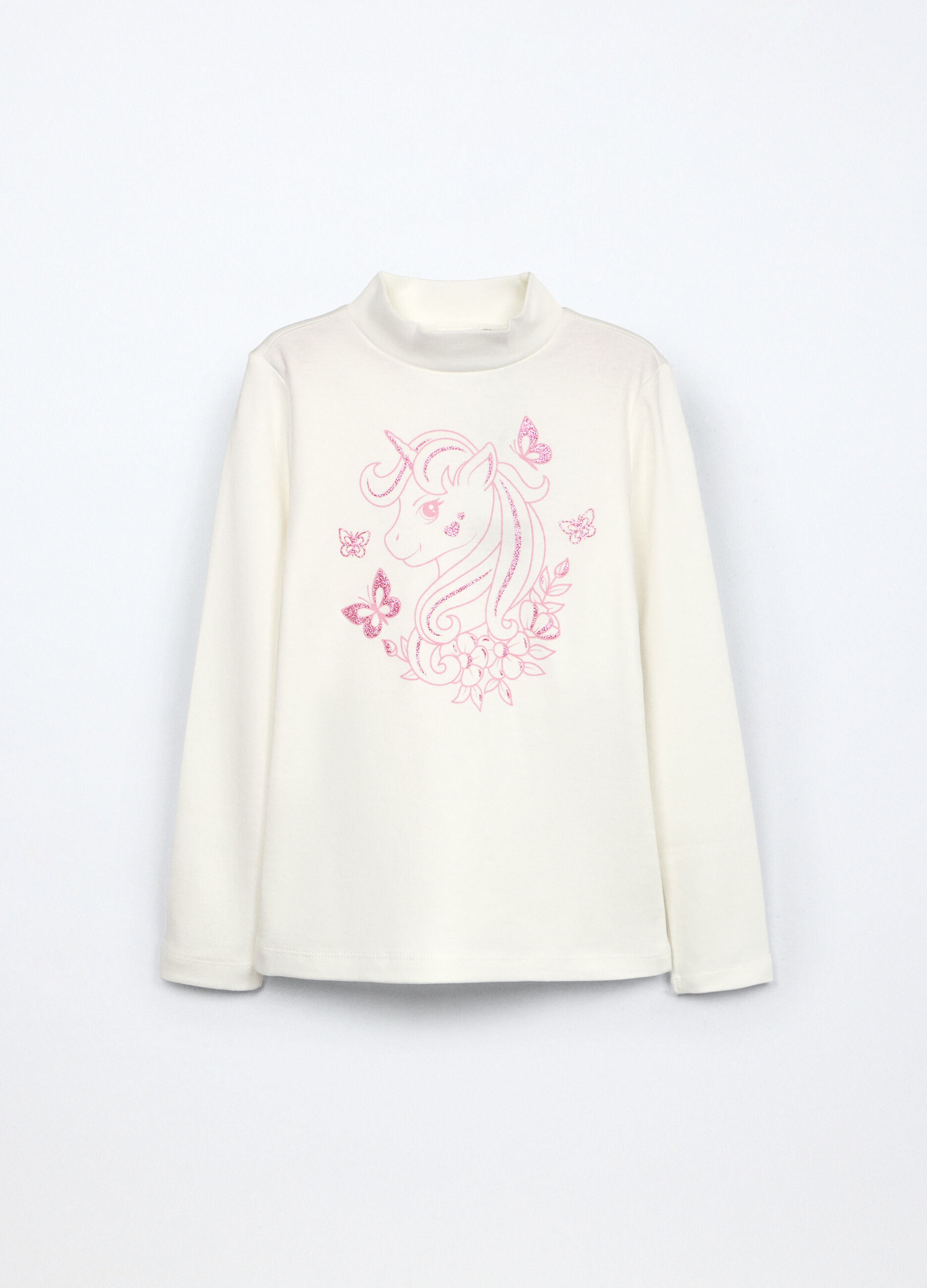 Lupetto in interlock di puro cotone bambina_0