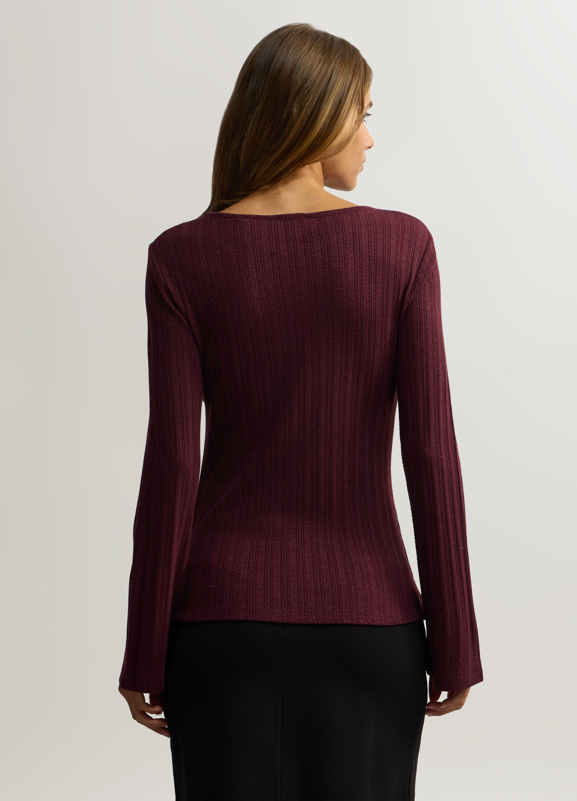 T-shirt girocollo stretch donna_1