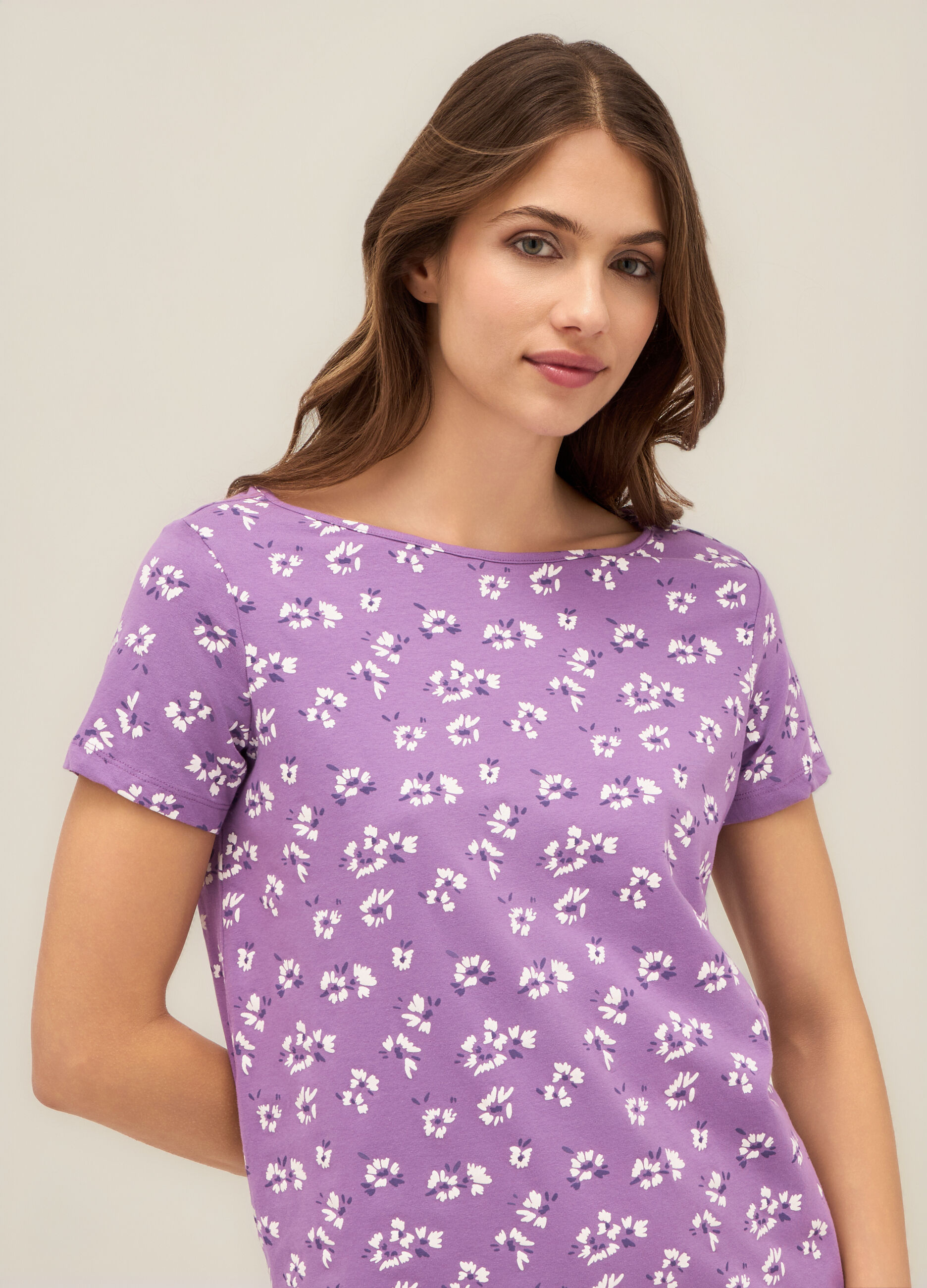 Abito corto in cotone stretch donna_2