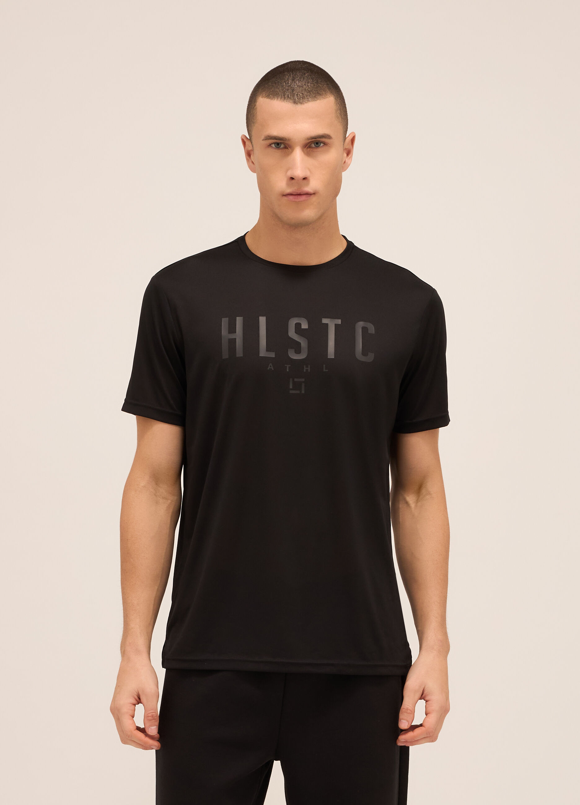 T-shirt sportiva a maniche corte in jersey uomo_0