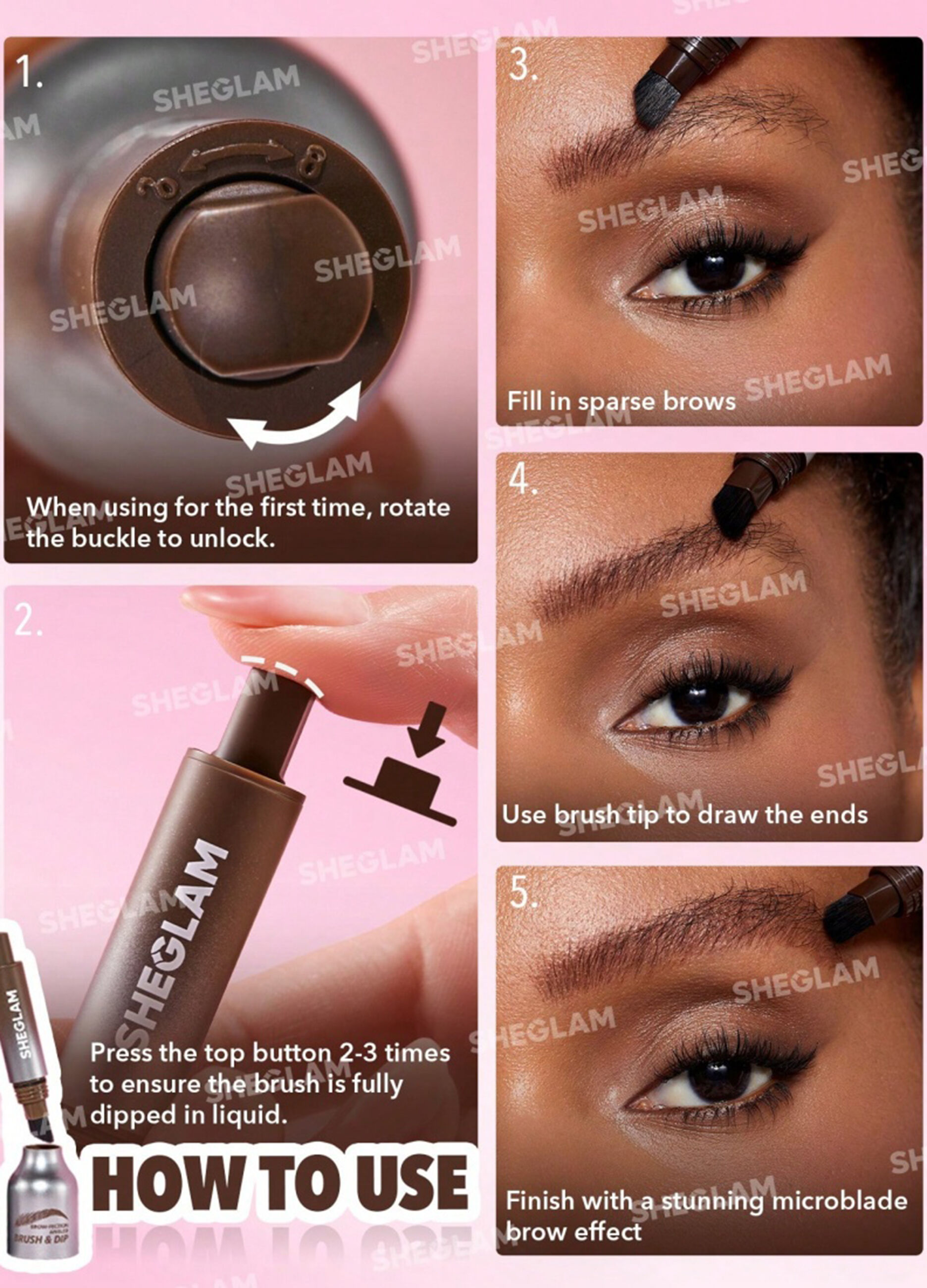 Kit Sopracciglia Brow-fection Angled Brush & Dip - 08 Chocolate_3