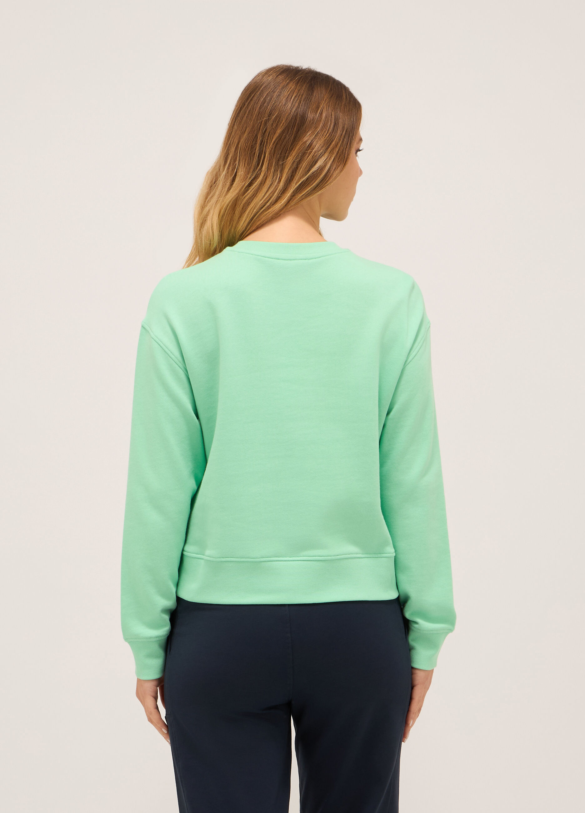 Felpa in french terry di puro cotone donna_1