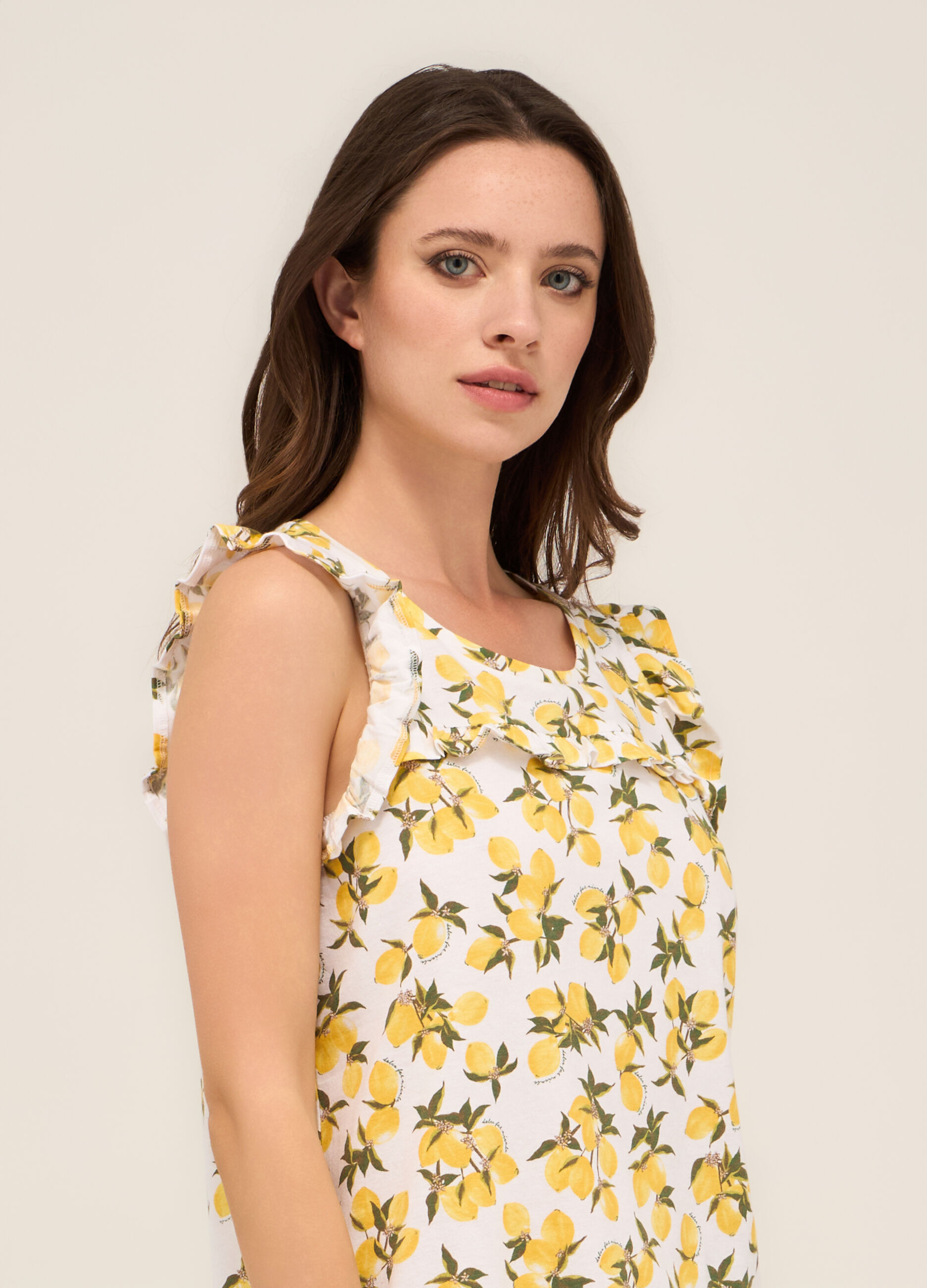 Set pigiama corto in jersey di puro cotone donna_2