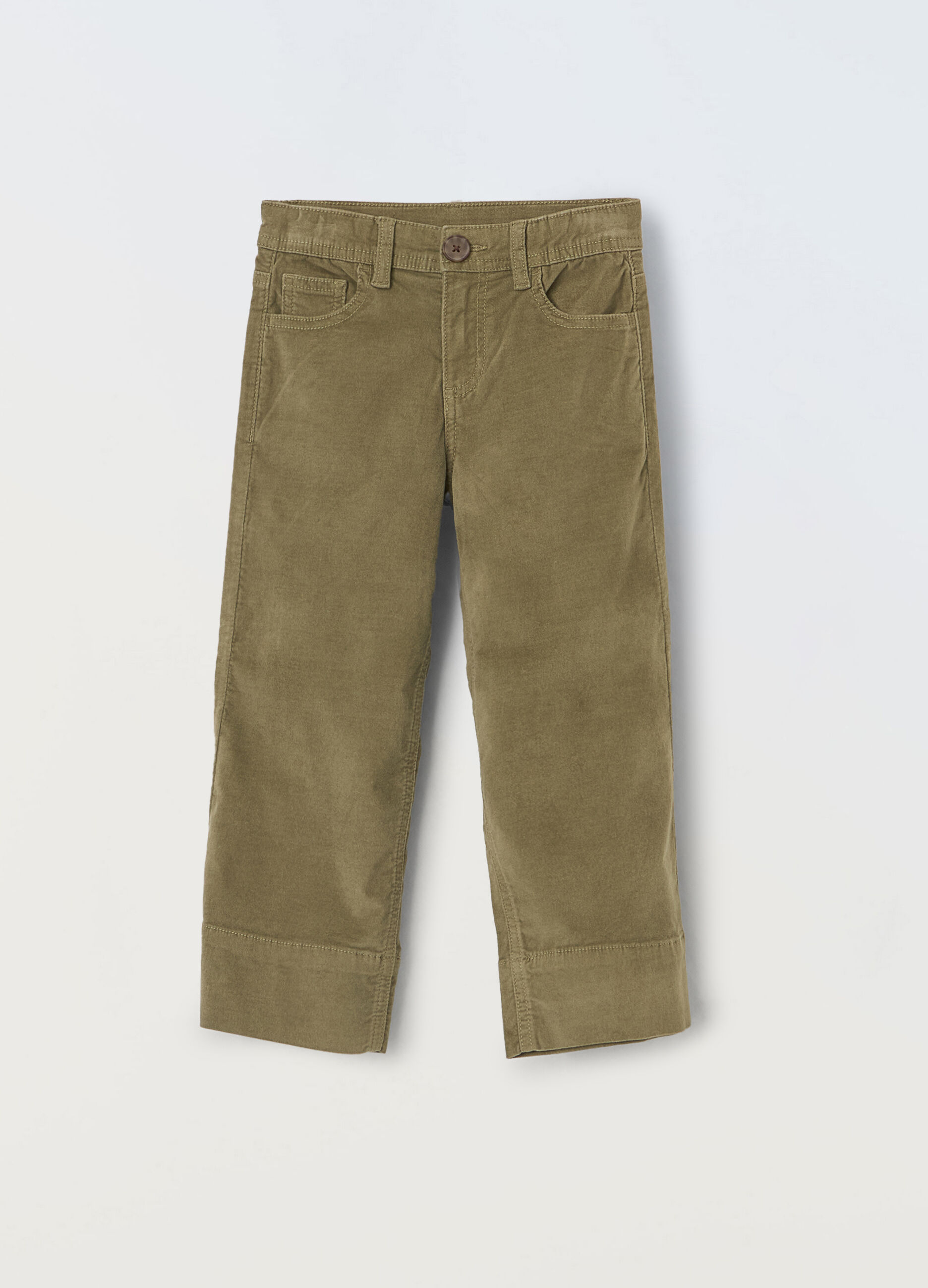 Pantaloni in coto stretch bambina_0