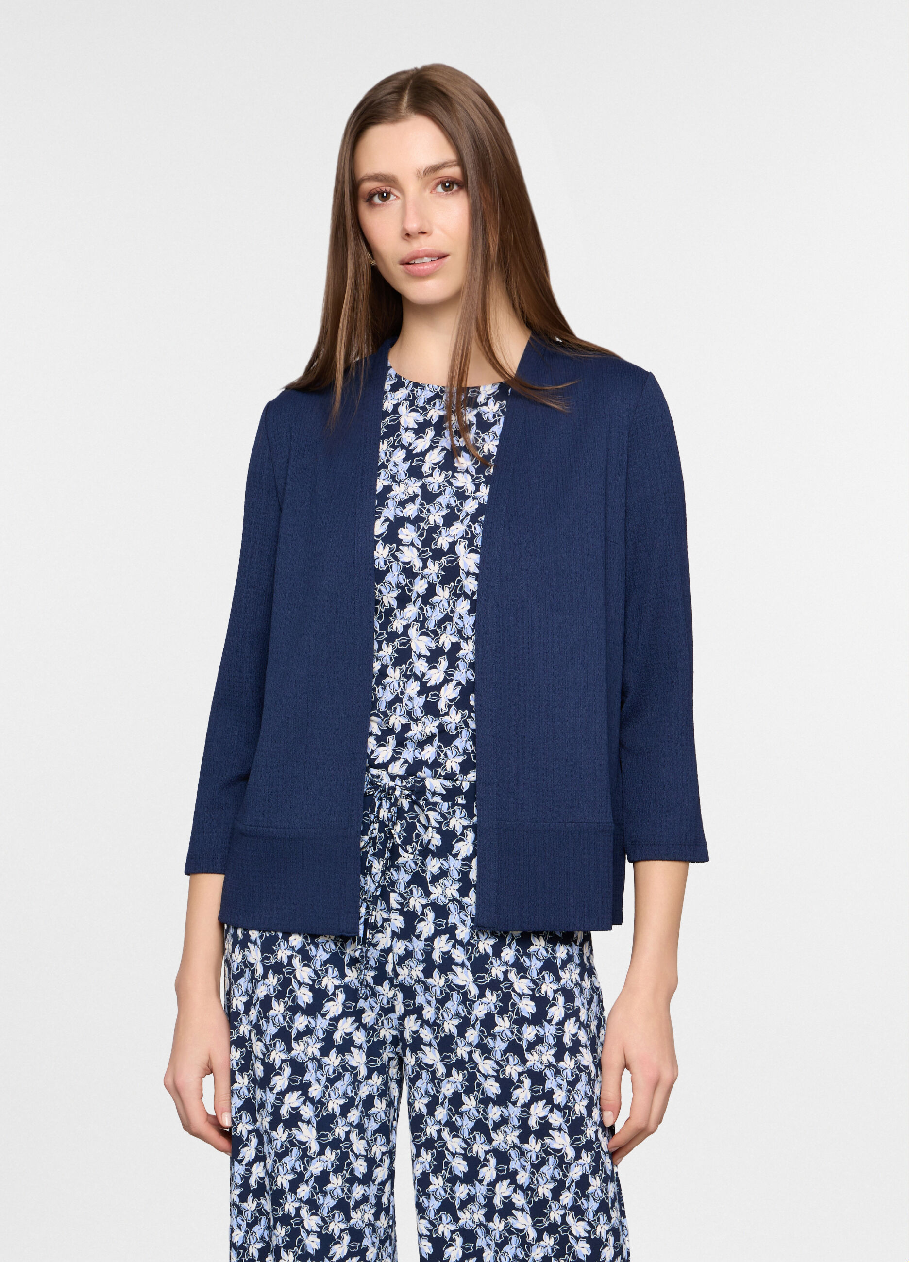 Giacca jaquard stretch regular fit donna_0