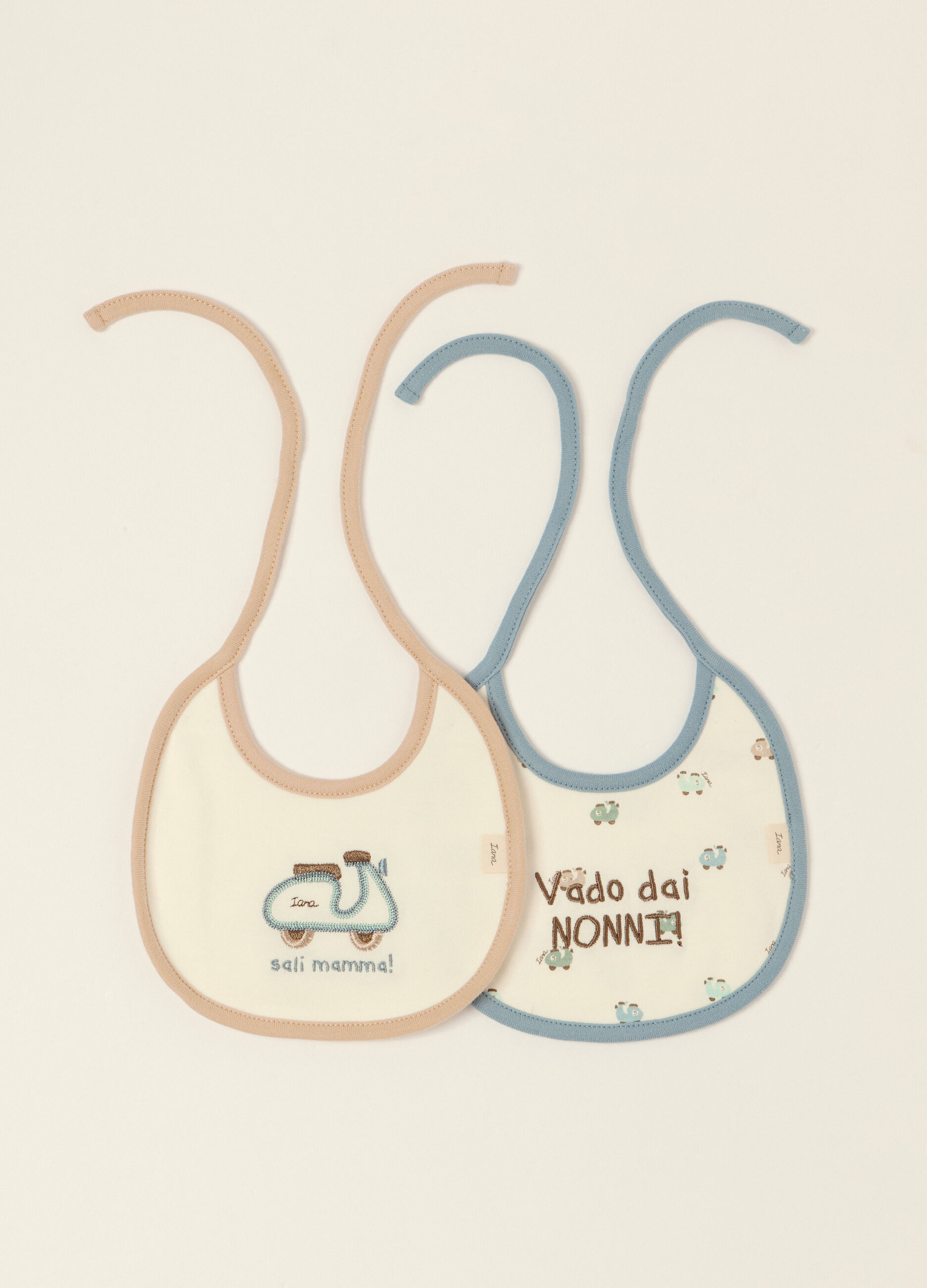 Bavette neonato in cotone organico multicolor_0