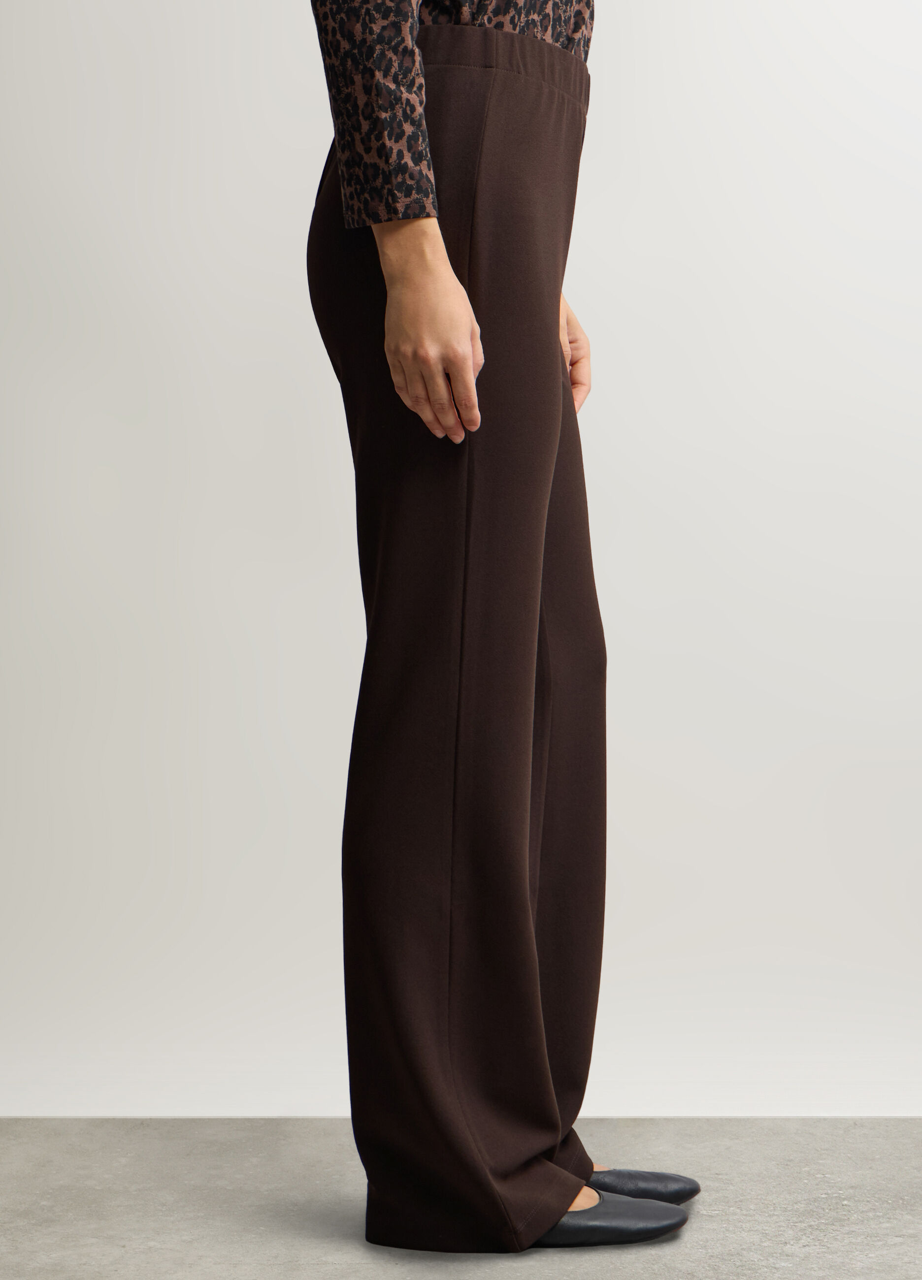 Pantaloni Flare Fit crepe stretch donna_1