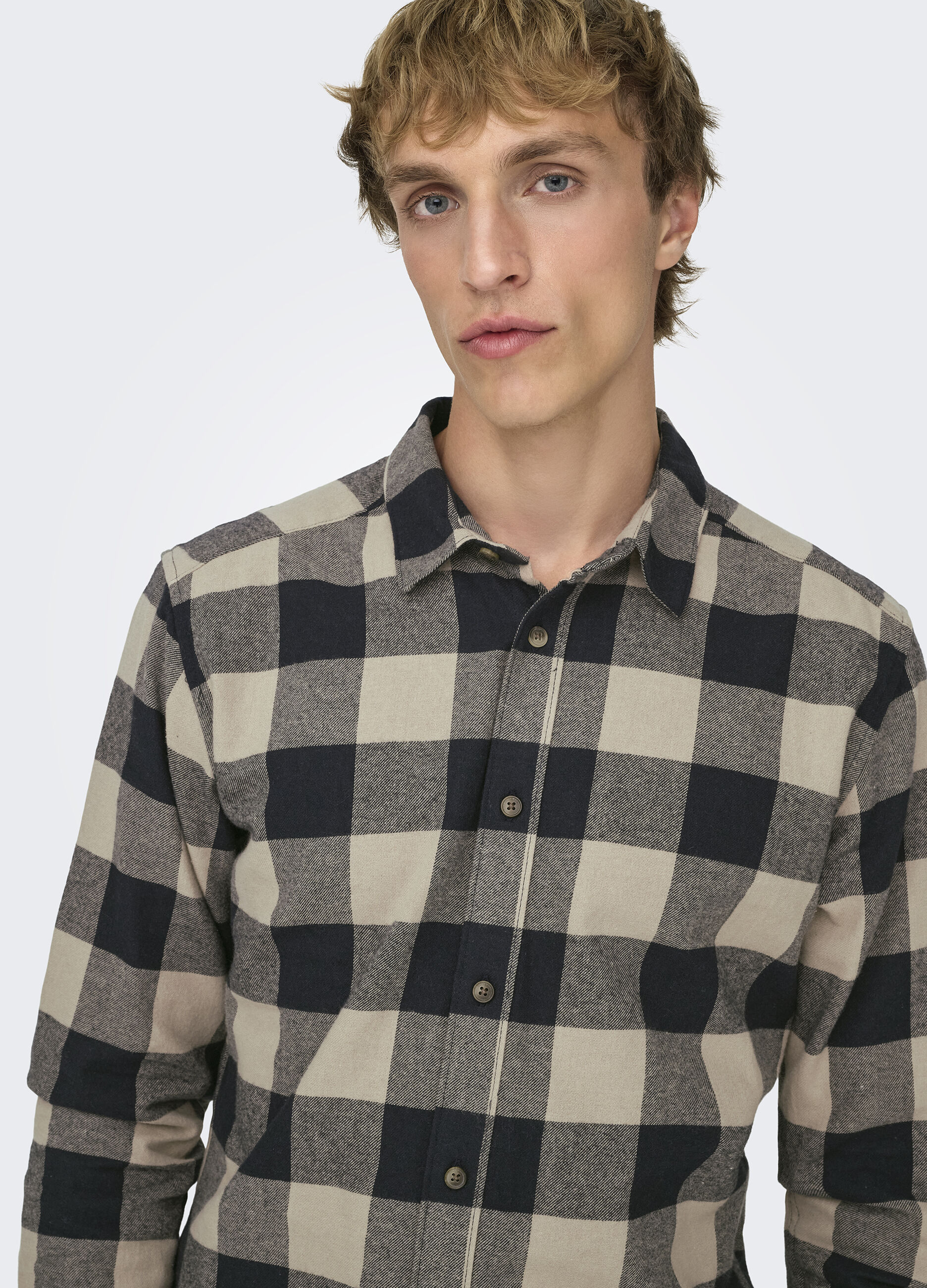 Camicia in flanella a quadri uomo_1