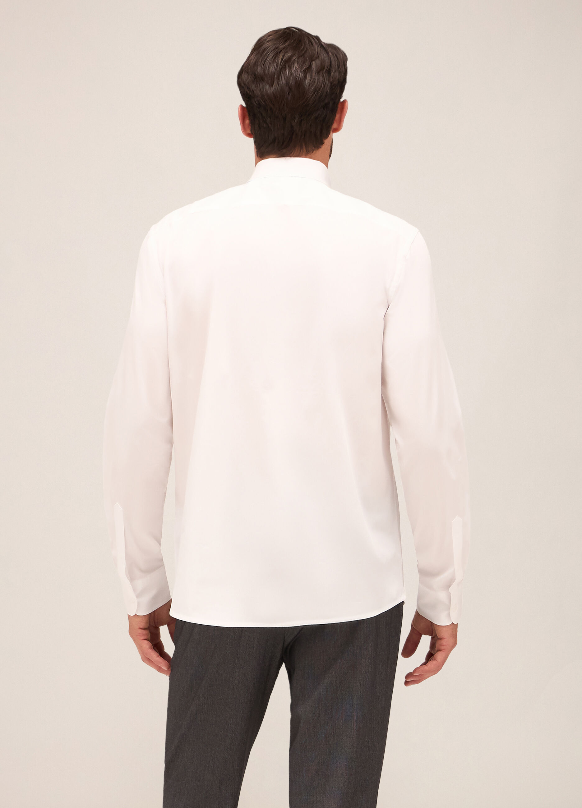 Camicia regular fit colletto francese in cotone uomo_1