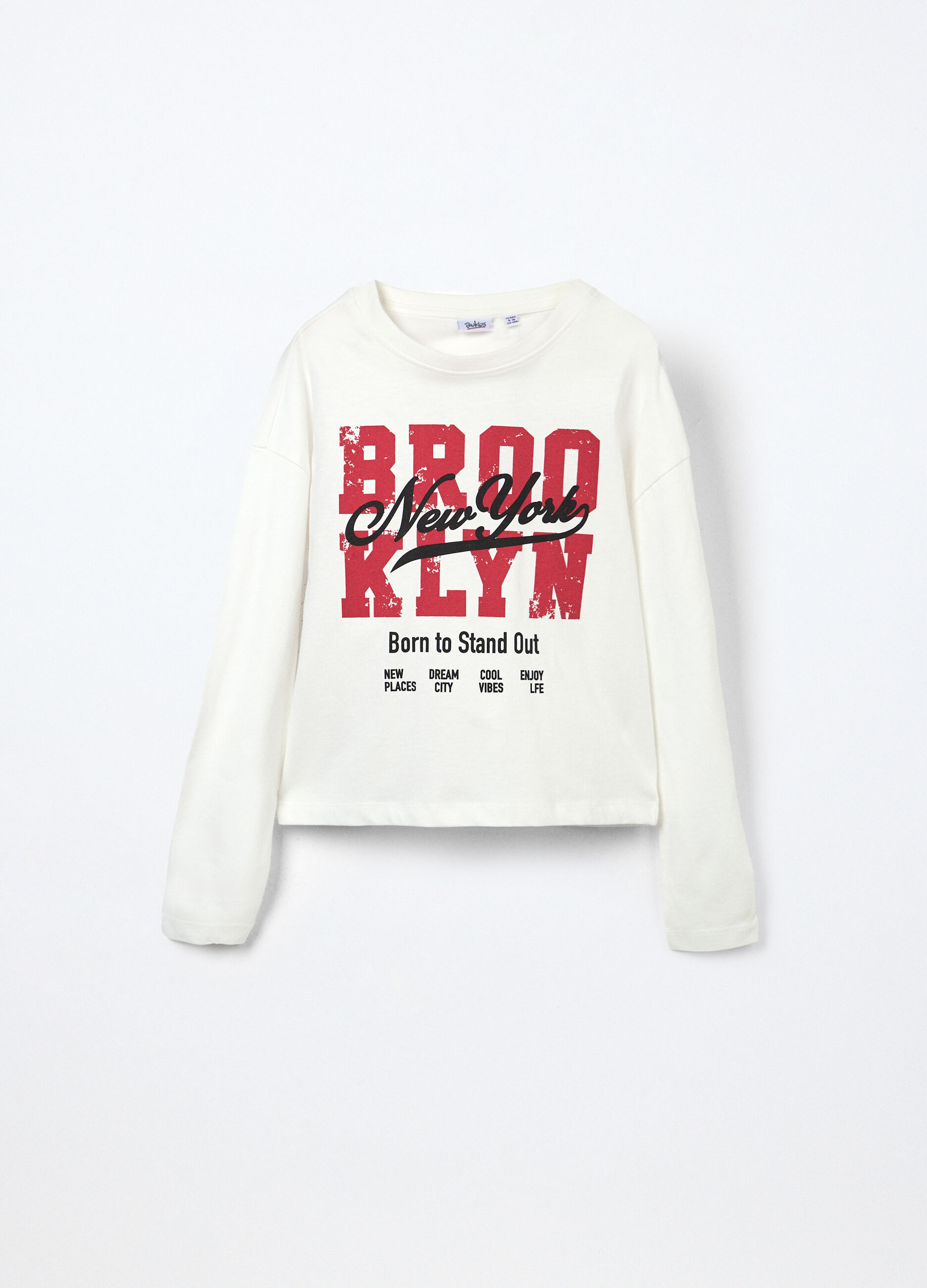 T-shirt in jersey di puro cotone ragazza_0
